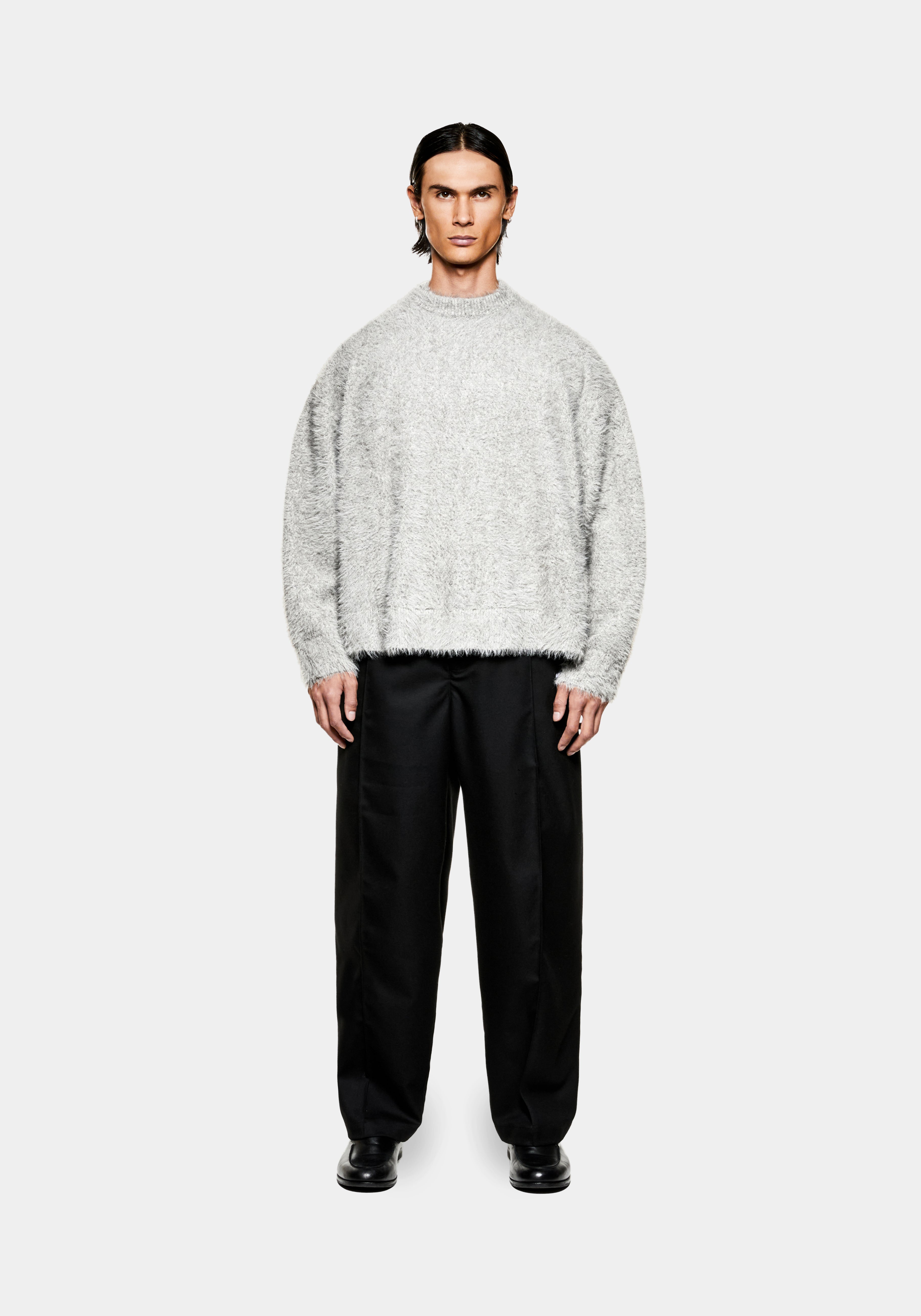 マッキー MKI GREY MELANGE FAUX ALPACA KNIT CREWNECK – MKI MIYUKI ZOKU®