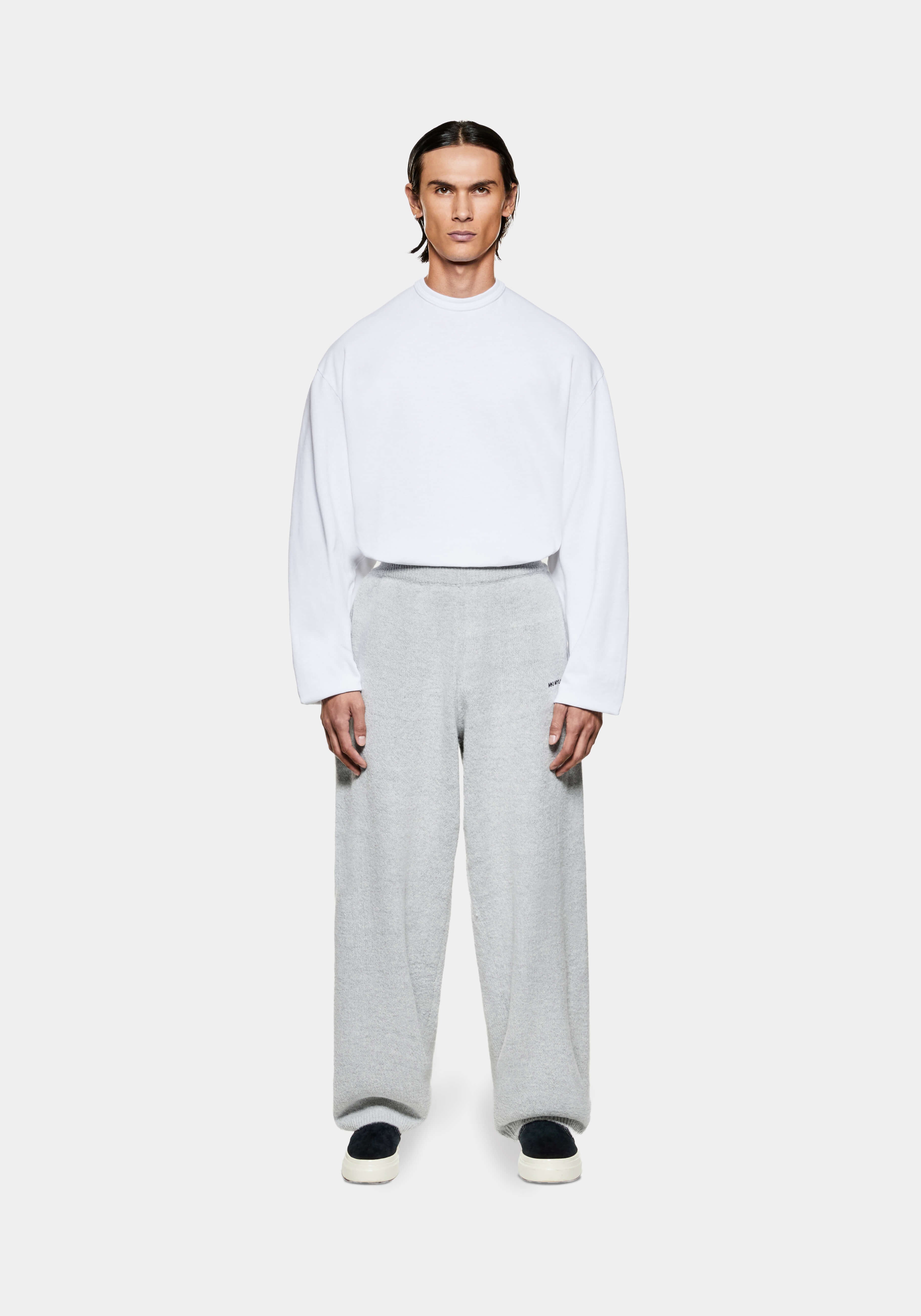 MKI MOHAIR BLEND KNIT WIDE LEG JOGGERS