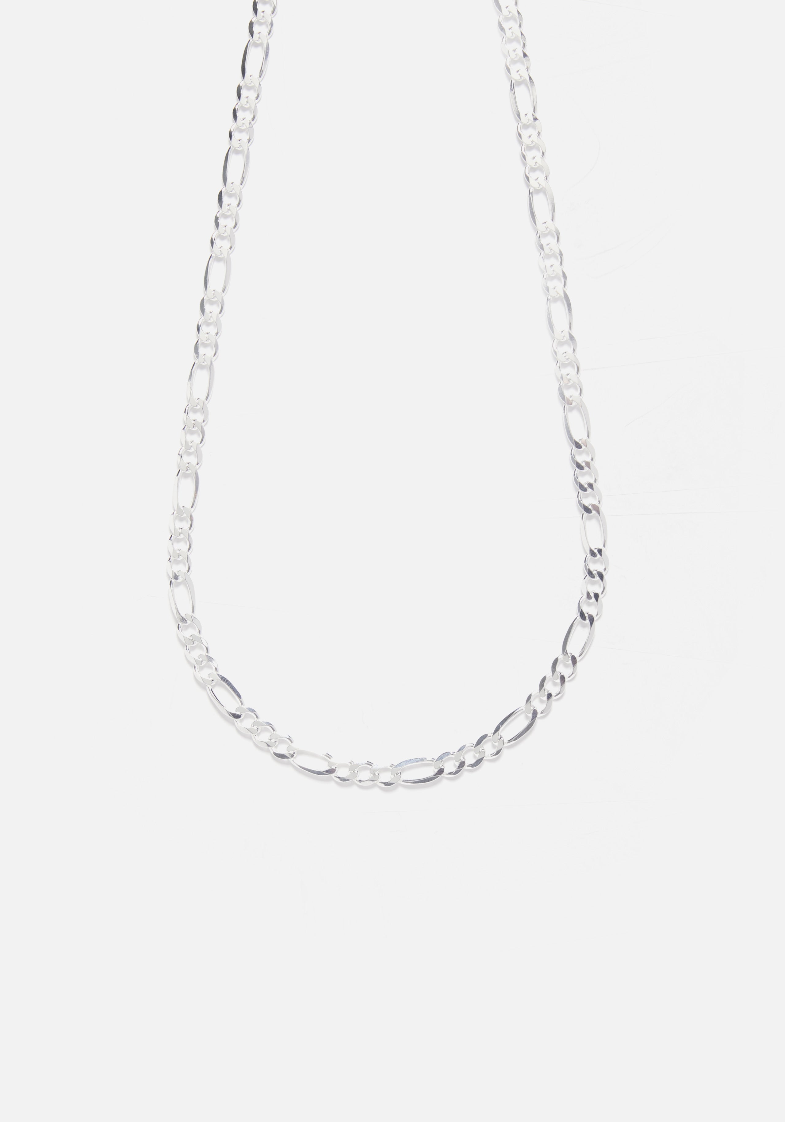 Thick silver figaro chain top