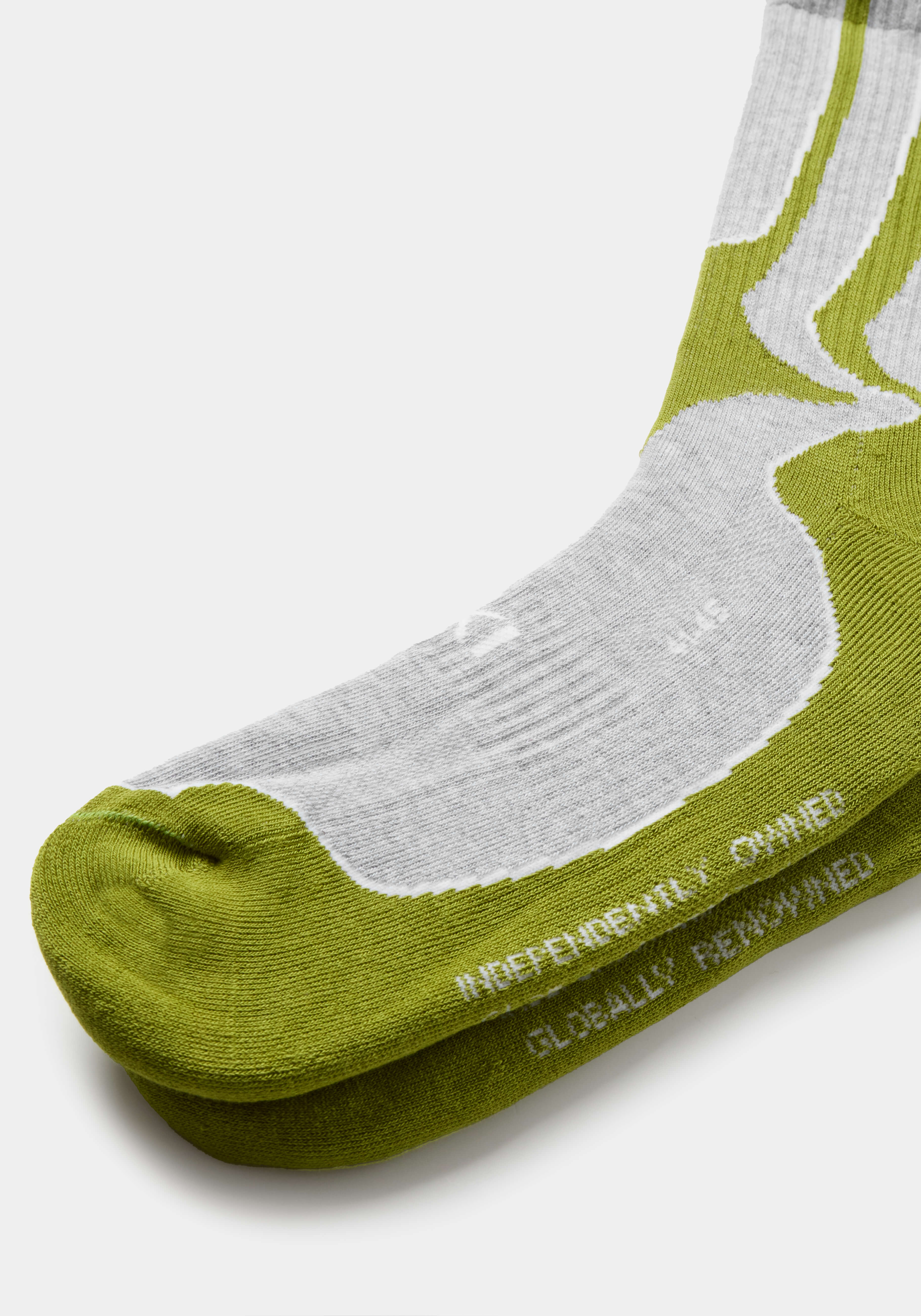 MKI LIGHT GREY AND CHARTREUSE COLOUR BLOCK SOCKS – MKI MIYUKI ZOKU®