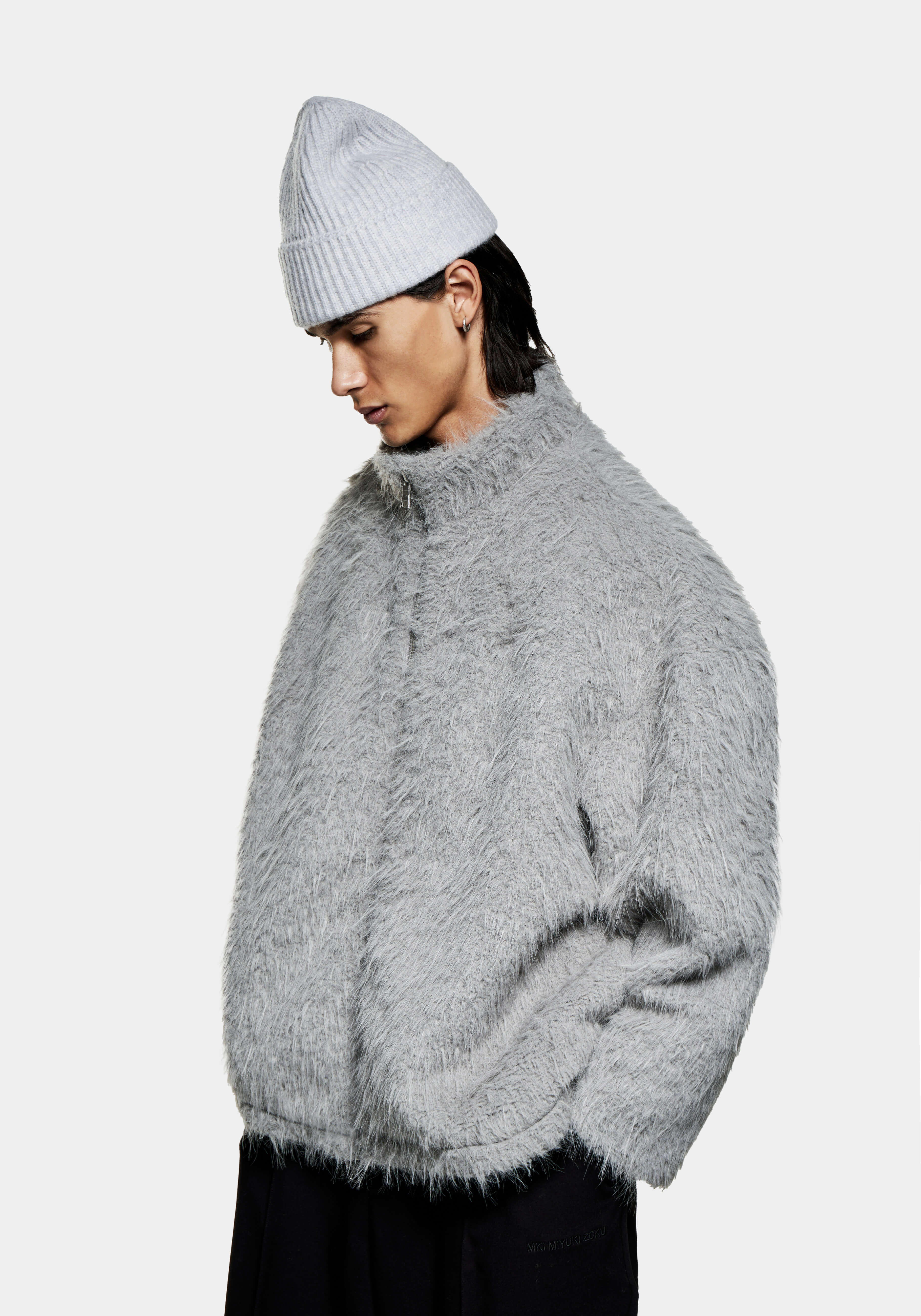 MKI LIGHT GREY FAUX ALPACA TRACK JACKET – MKI MIYUKI ZOKU® MKI LIGHT GREY FAUX ALPACA TRACK JACKET – MKI MIYUKI ZOKU®