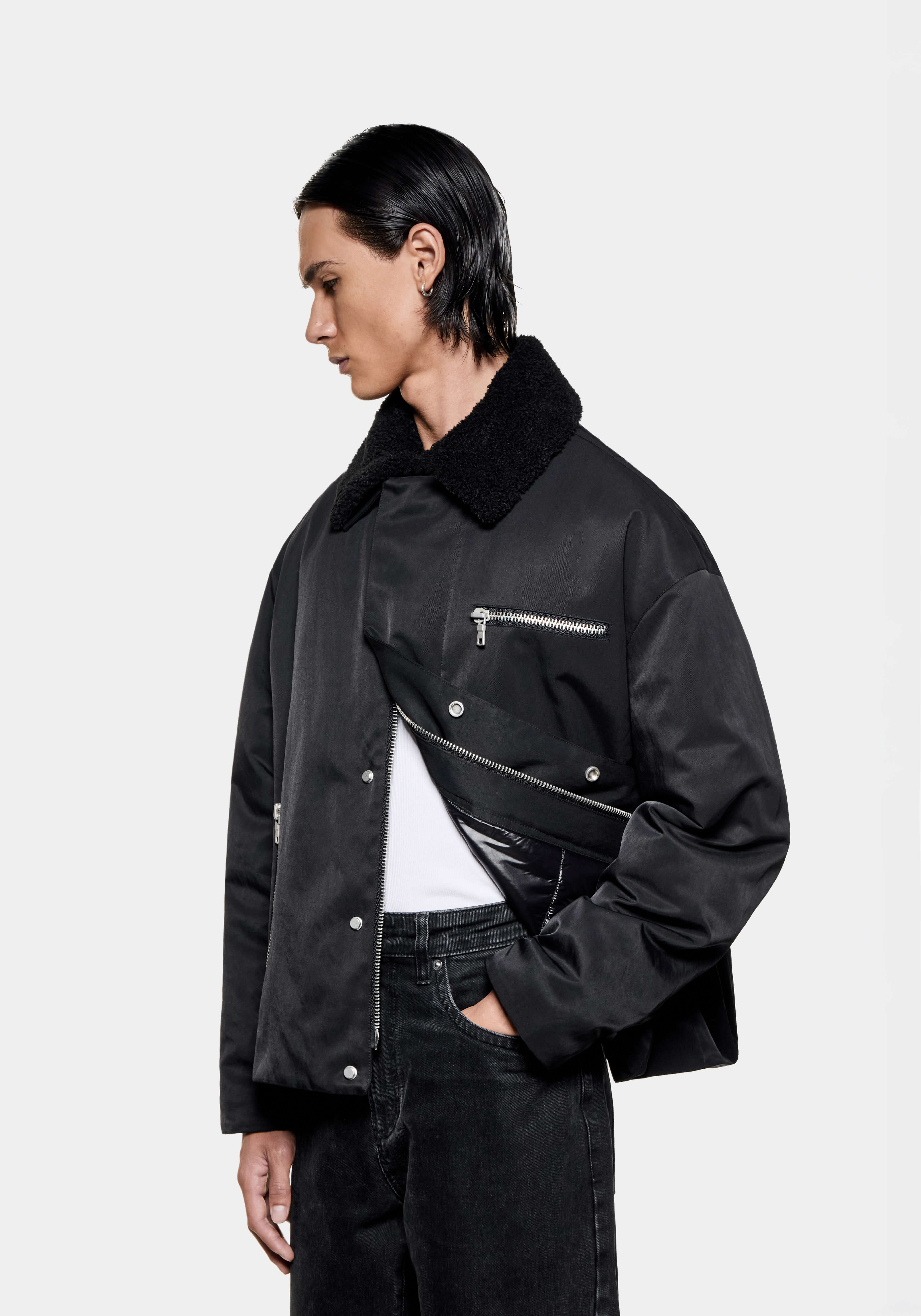 PURE SQUARE(pure2) NYLON BOXY JACKET 〈1〉 PURE SQUARE(pure2) NYLON BOXY JACKET 〈1〉 Square Cross