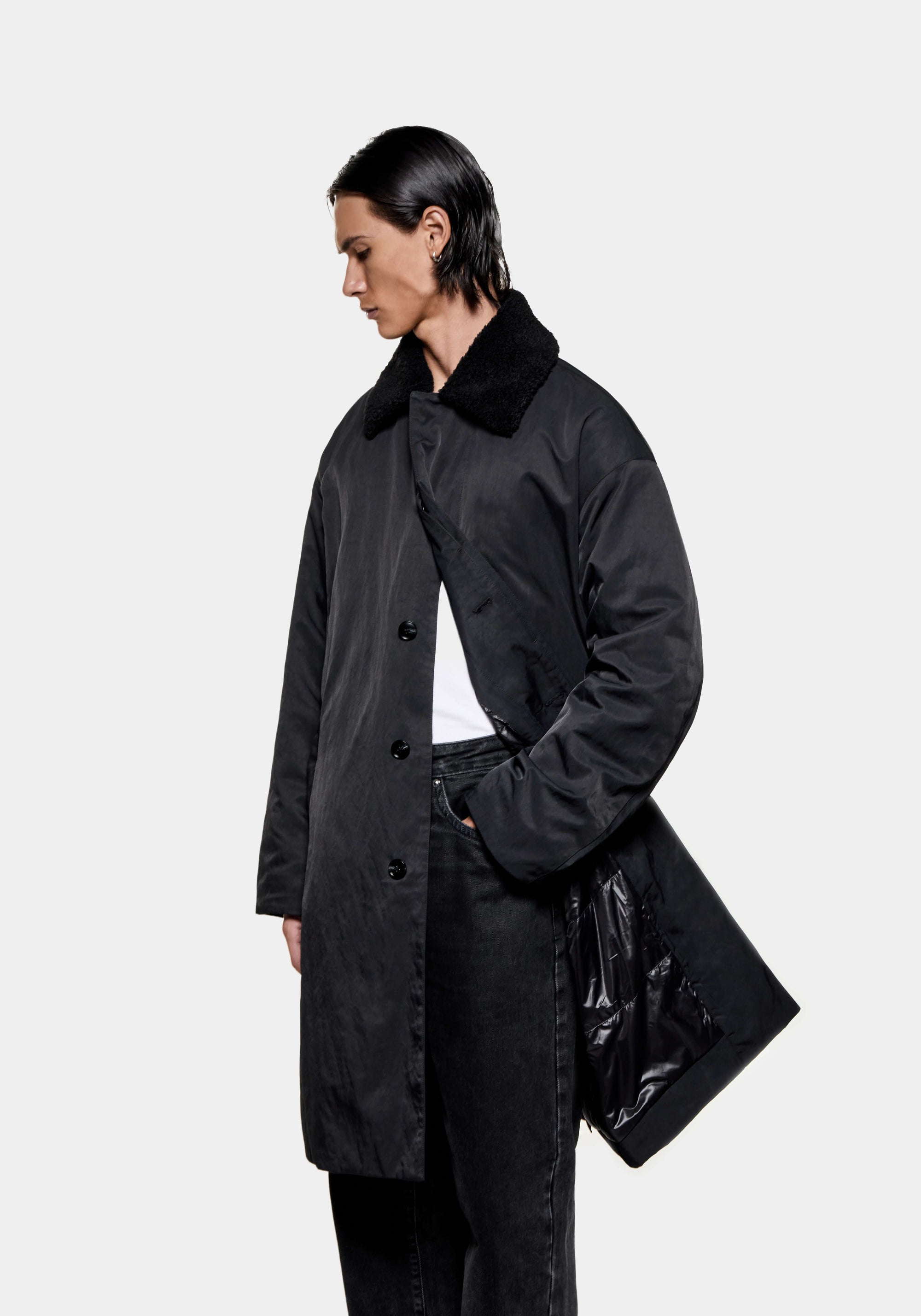 MKI PADDED NYLON OVERCOAT
