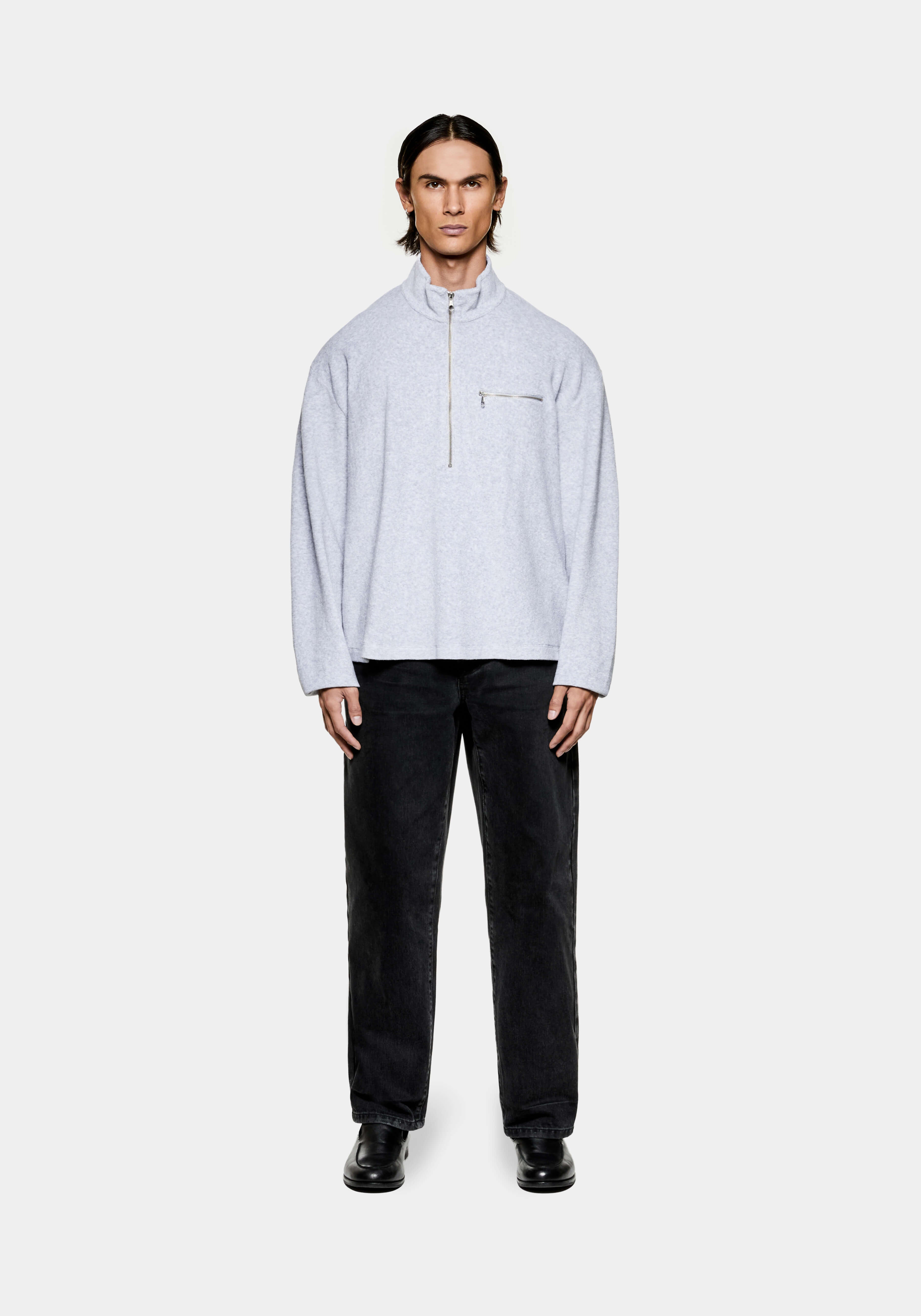 MKI LIGHT GREY TOWELLING QUARTER ZIP – MKI MIYUKI ZOKU®