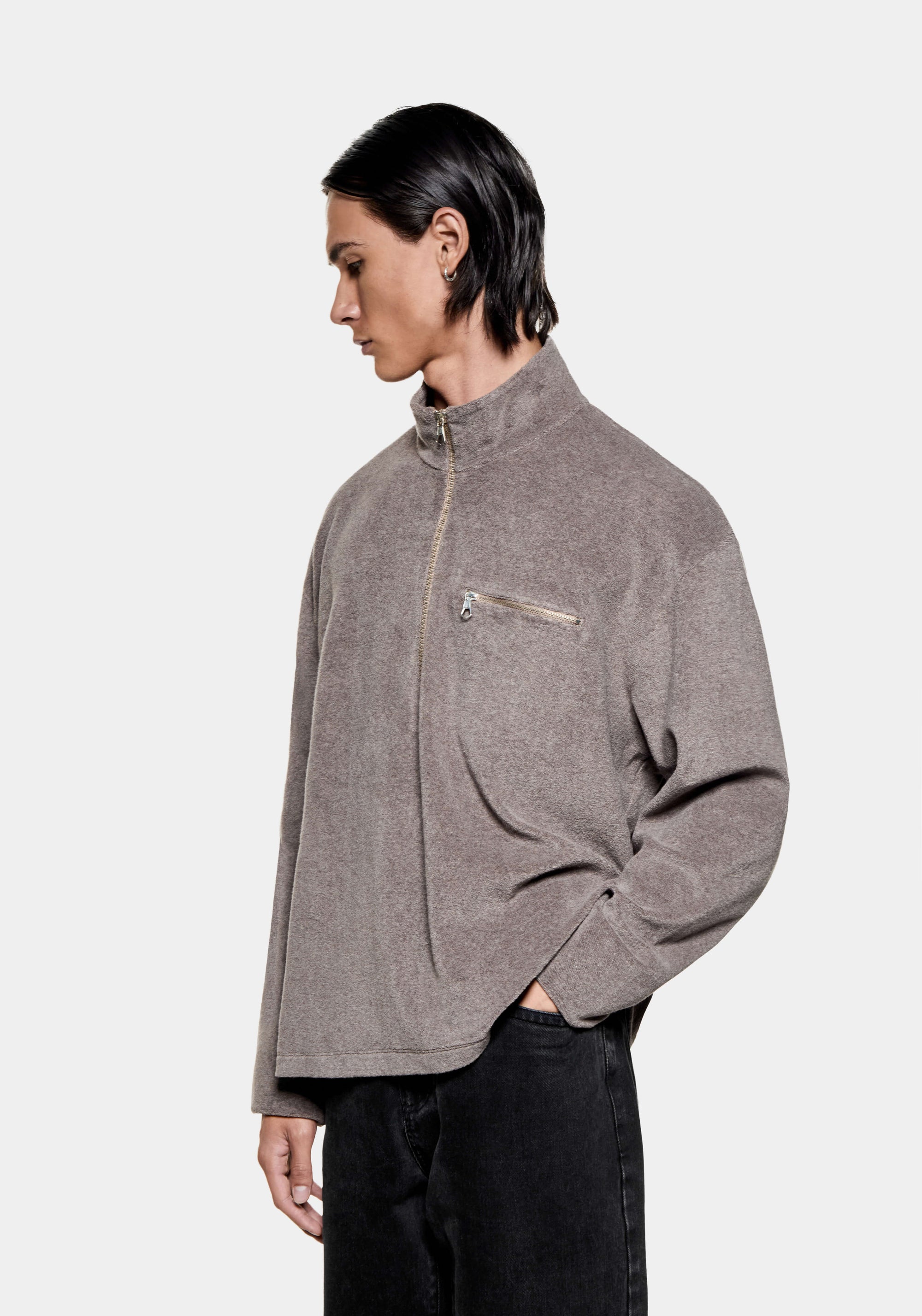 MKI TOWELLING QUARTER ZIP