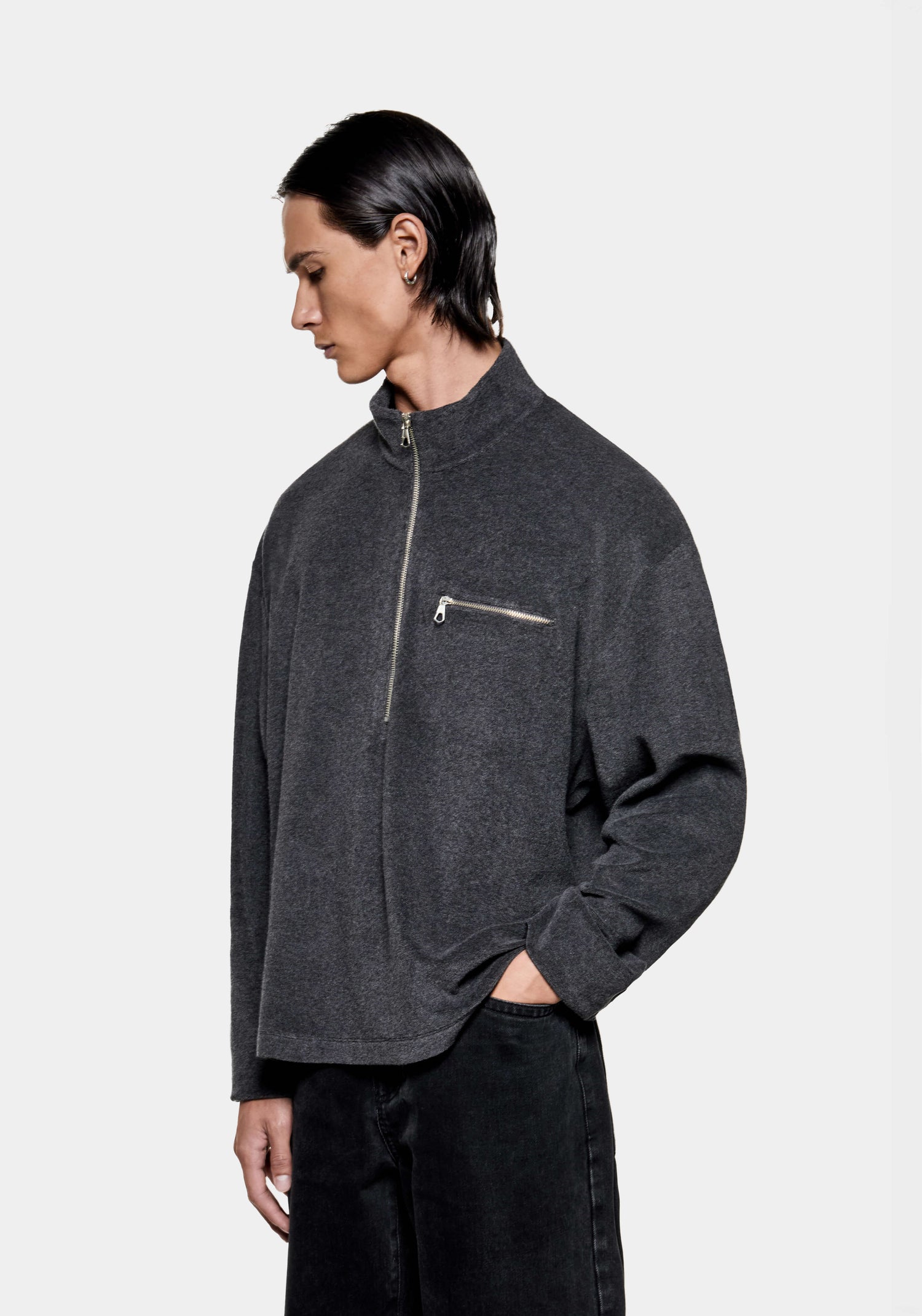 MKI TOWELLING QUARTER ZIP
