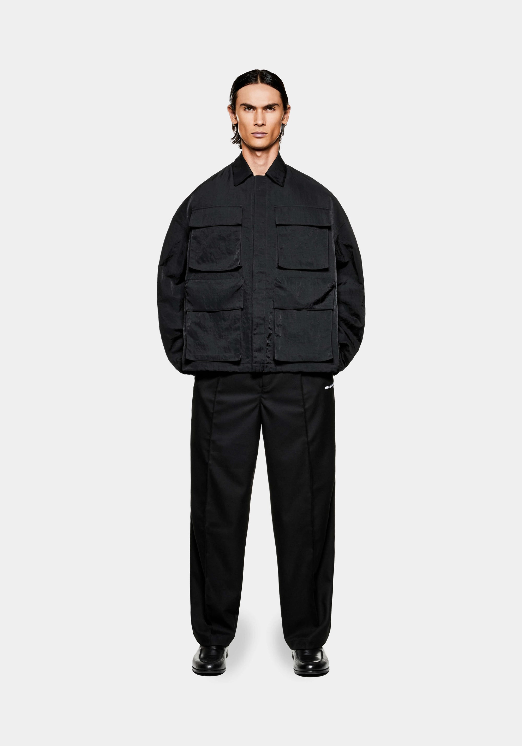 MKI SILKY NYLON BOX OVERSHIRT