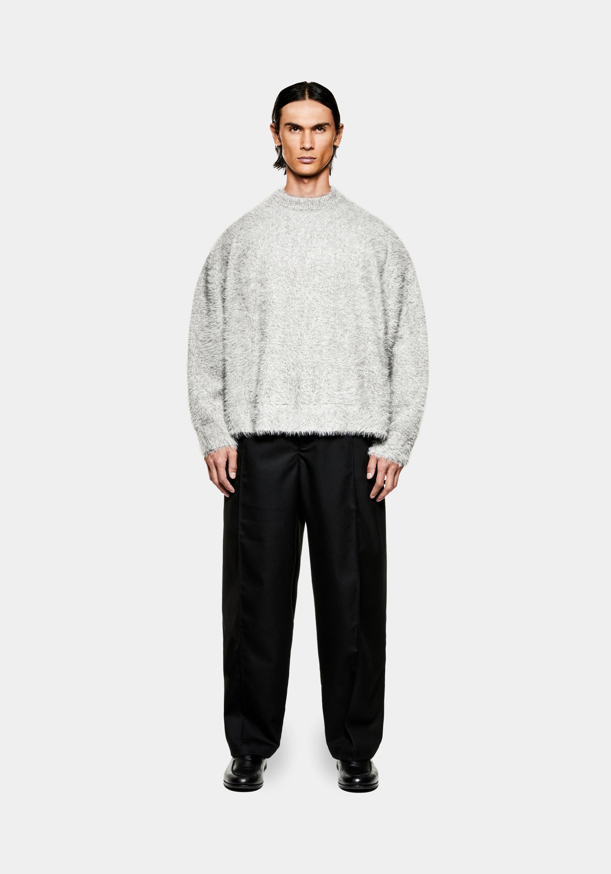 MKI FAUX ALPACA KNIT CREWNECK