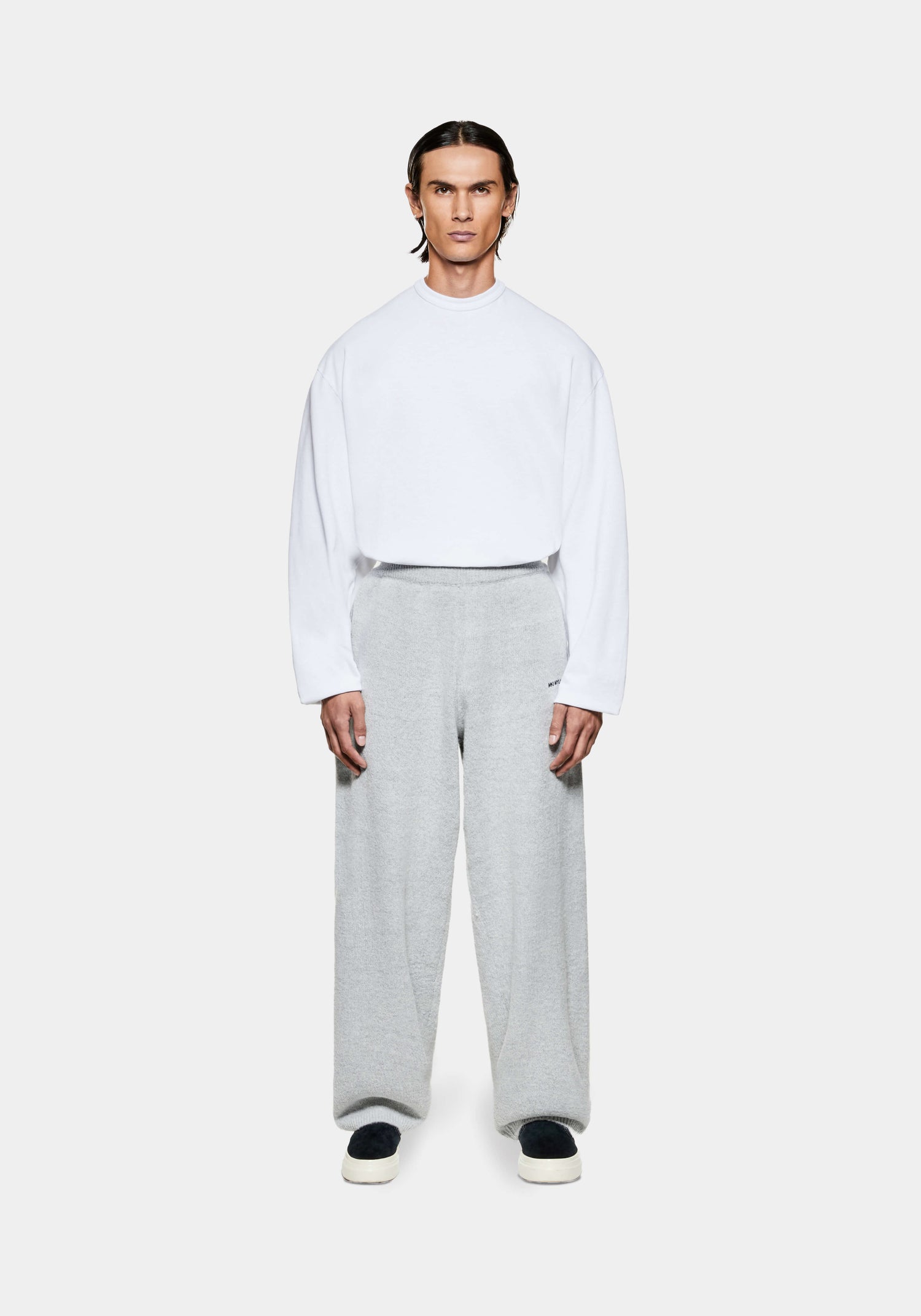 MKI MOHAIR BLEND KNIT WIDE LEG JOGGERS