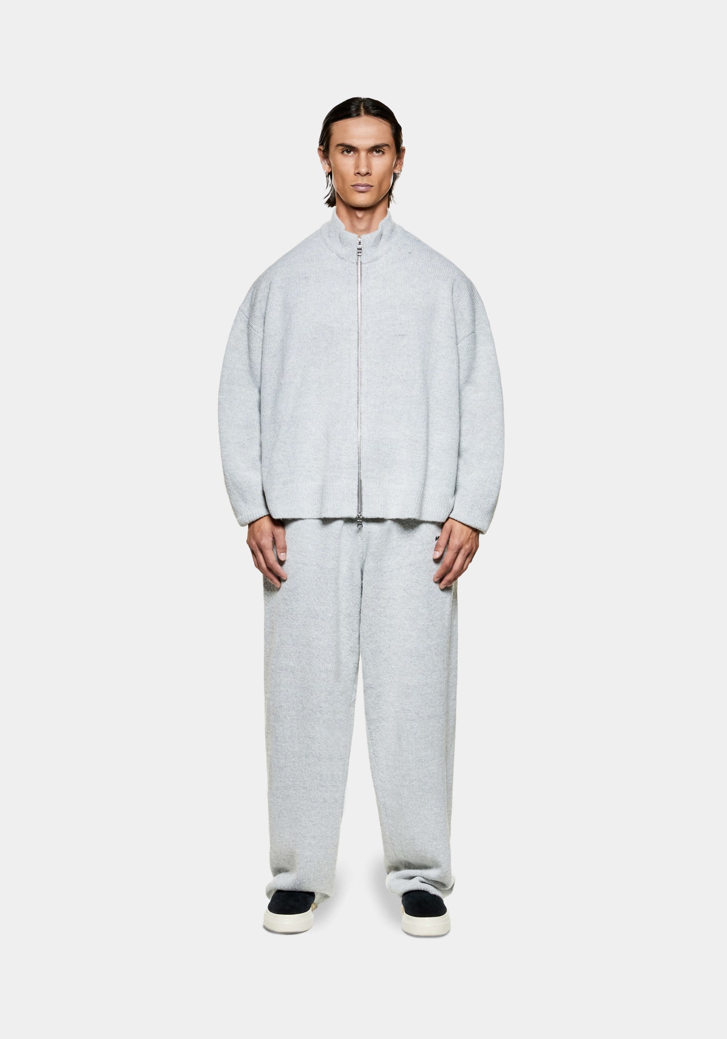 MKI MOHAIR BLEND KNIT TRACK JACKET