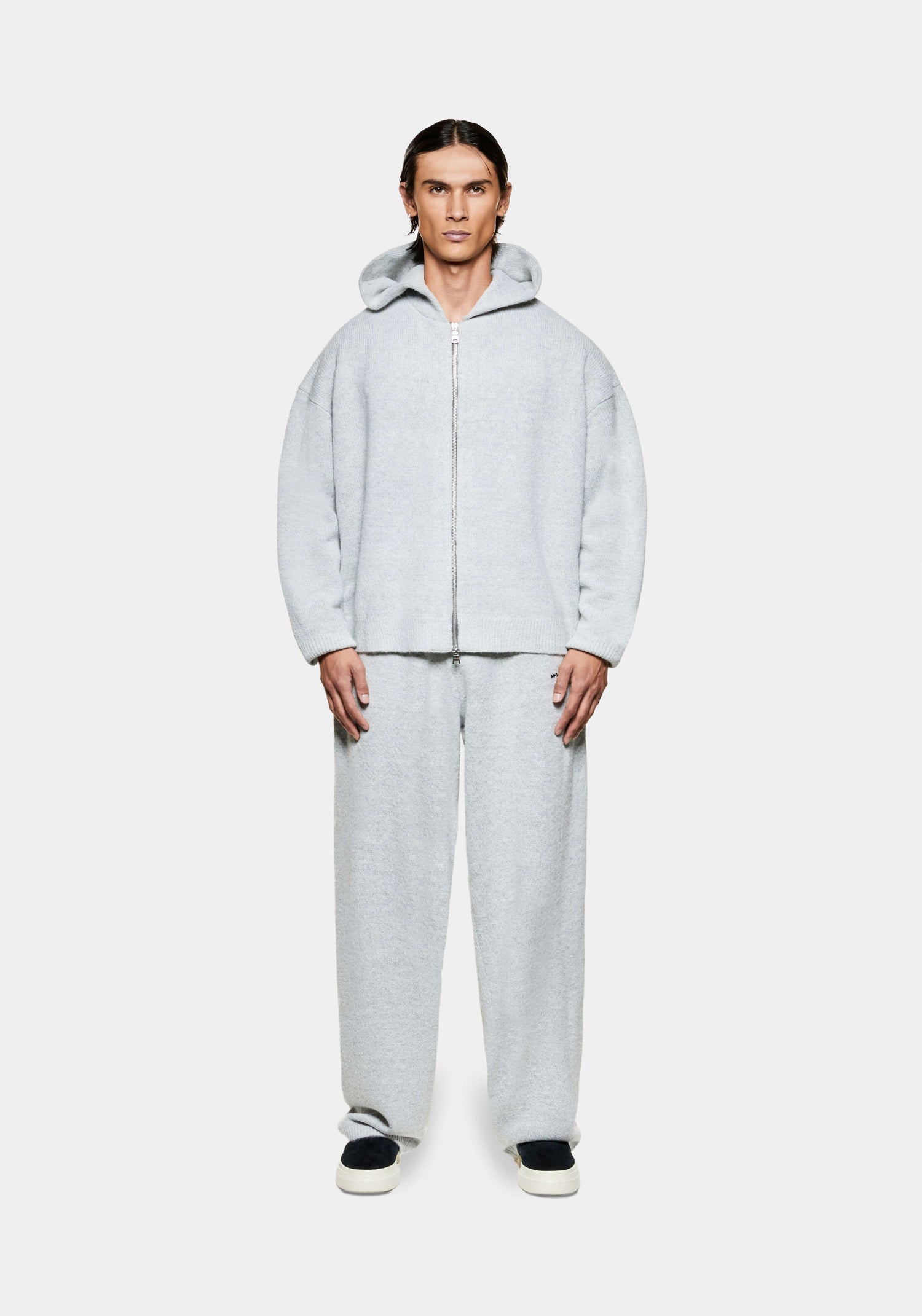 MKI MOHAIR BLEND KNIT ZIP HOODY