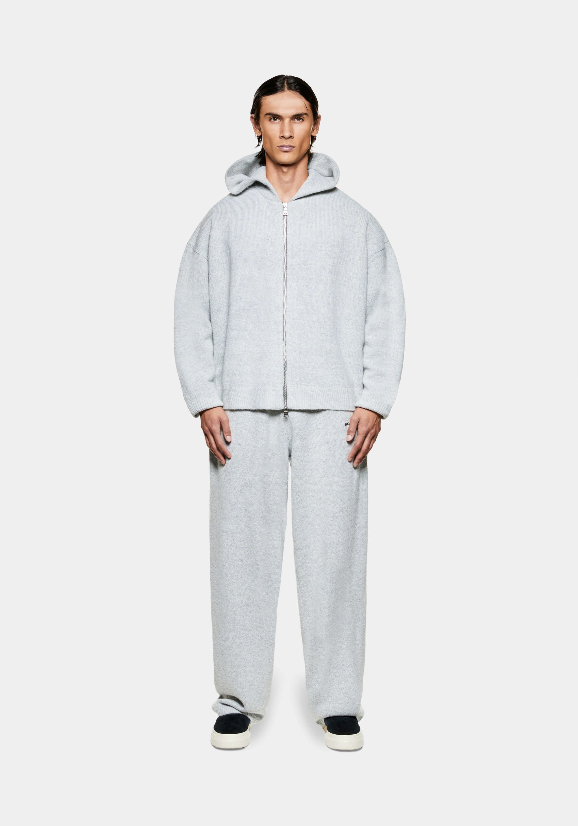 MKI MOHAIR BLEND KNIT ZIP HOODY