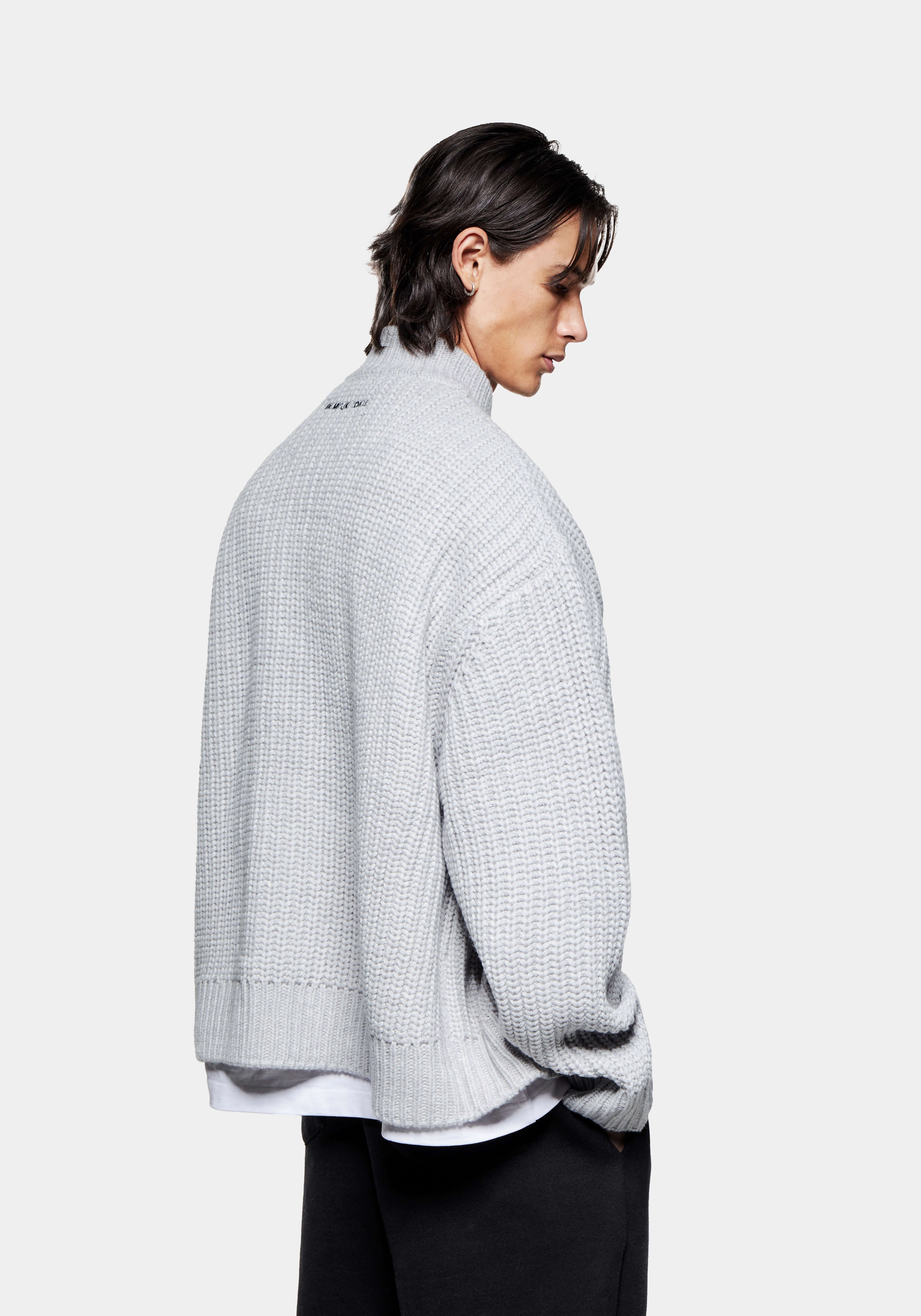 MKI GREY CHUNKY RIB KNIT TRACK JACKET – MKI MIYUKI ZOKU®