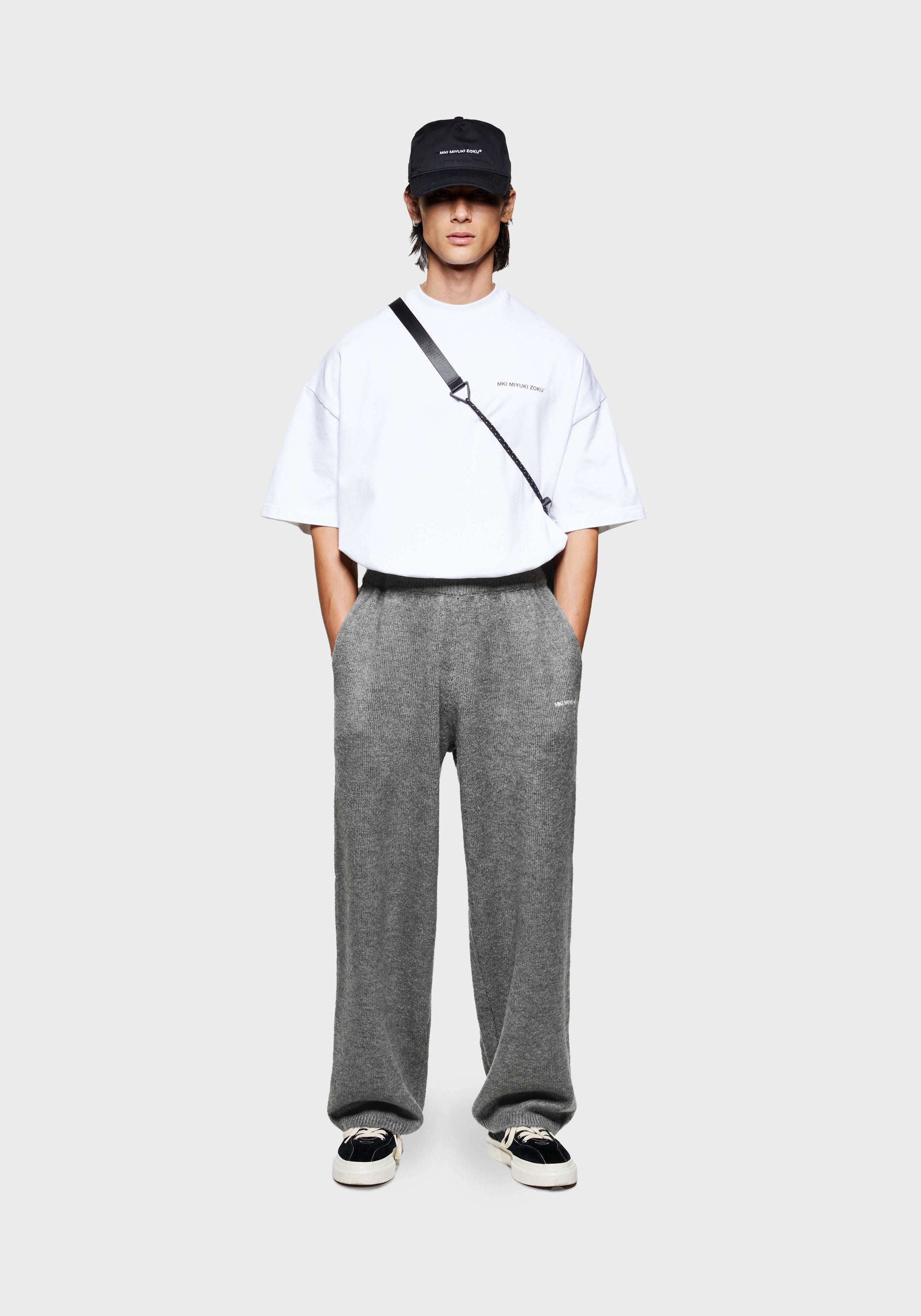 MKI MOHAIR BLEND KNIT WIDE LEG JOGGERS