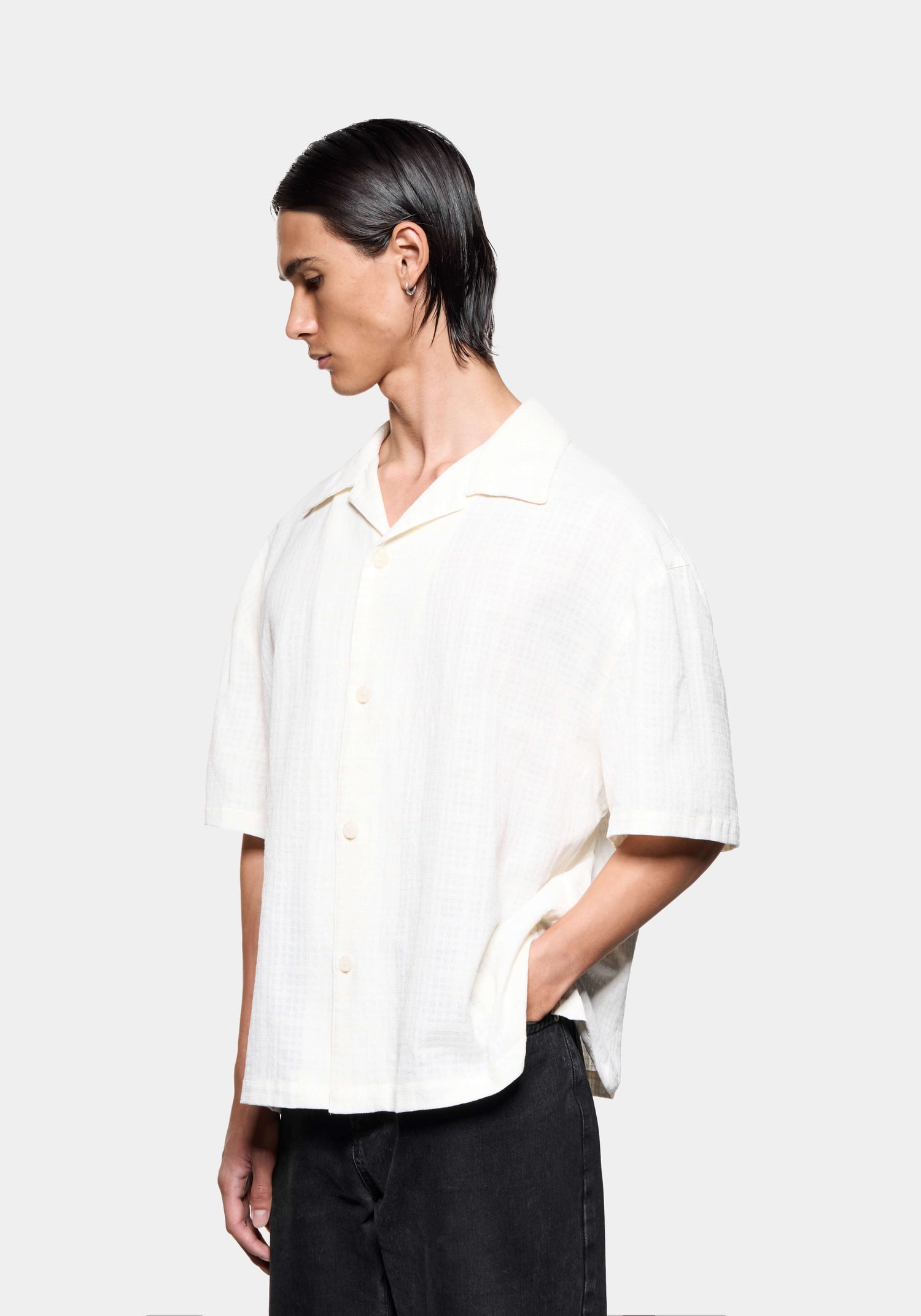 MKI LOOSE WEAVE CHECK VACATION SHIRT