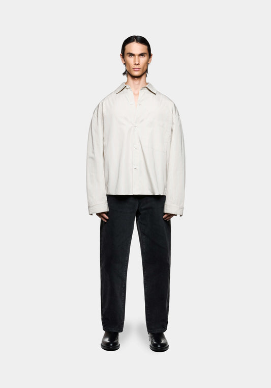 MKI POPLIN STRIPE BOX DRESS SHIRT