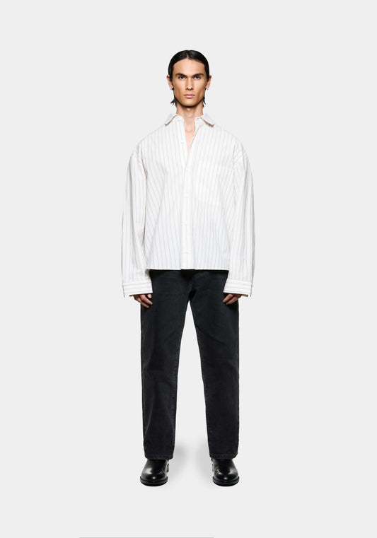 MKI SEERSUCKER STRIPE BOX DRESS SHIRT