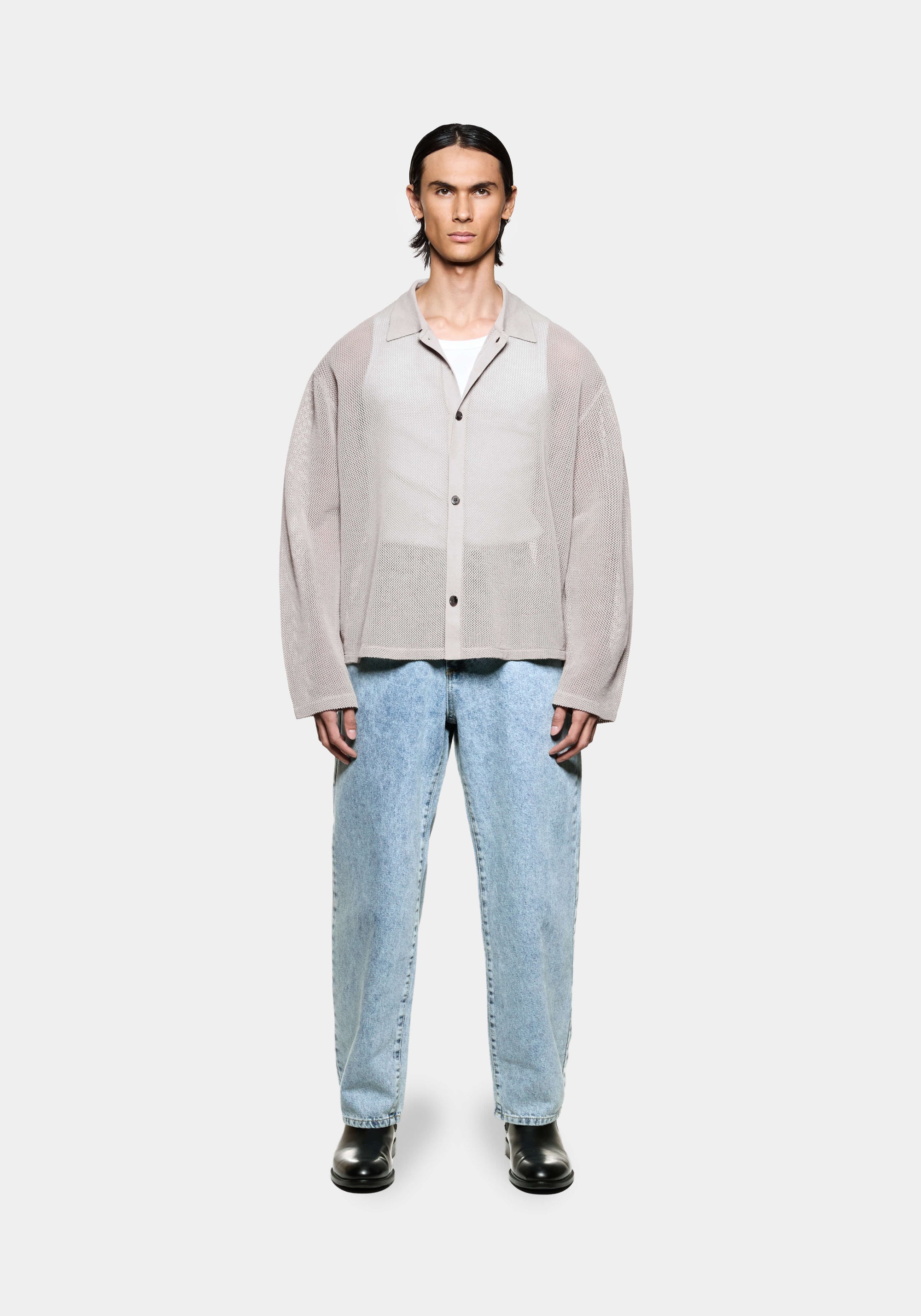 MKI LINEN LOOSE KNIT CARDIGAN