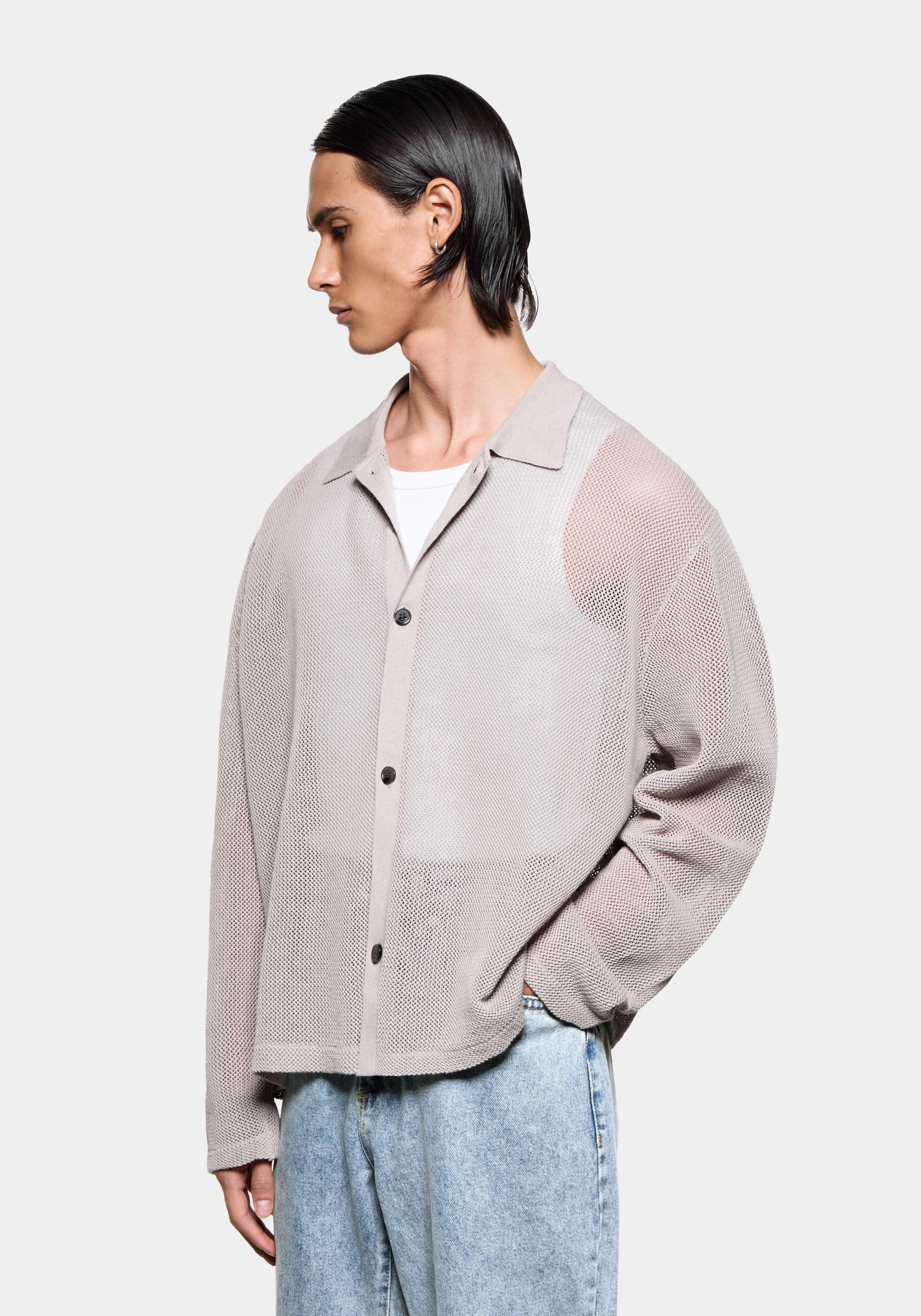 MKI LINEN LOOSE KNIT CARDIGAN