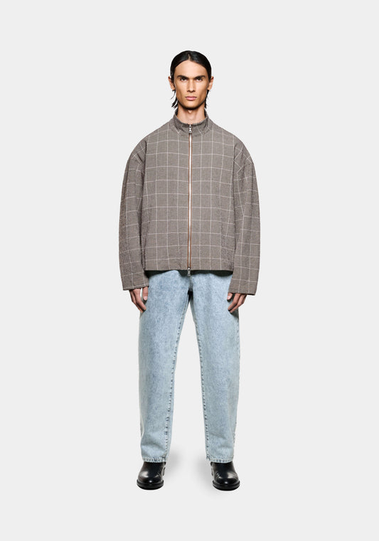MKI SEERSUCKER CHECK TRACK JACKET
