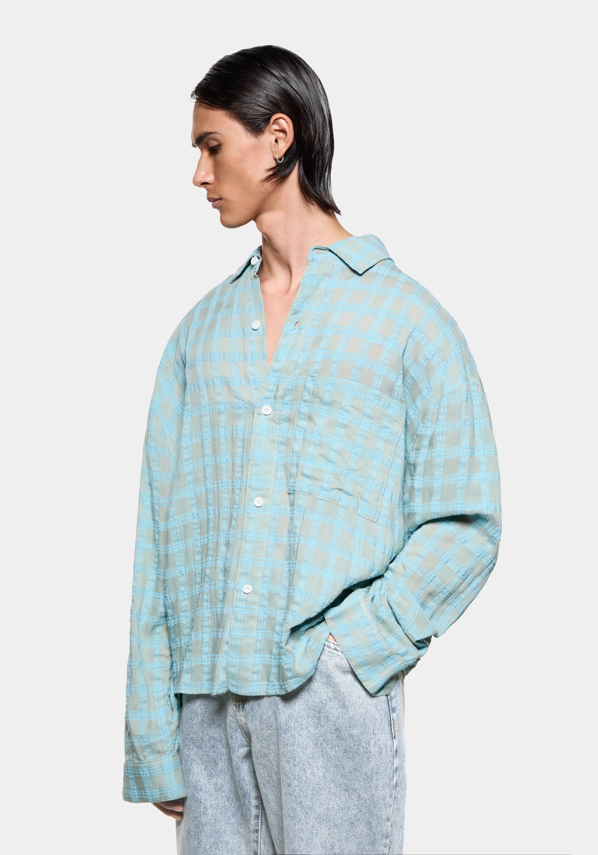 MKI GRID CHECK BOX DRESS SHIRT