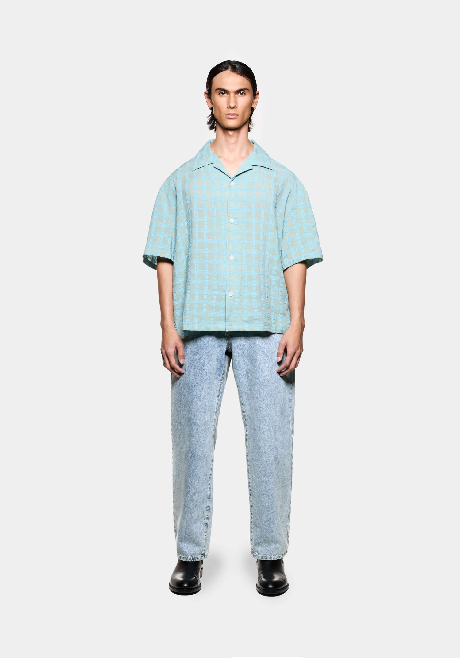 MKI GRID CHECK VACATION SHIRT