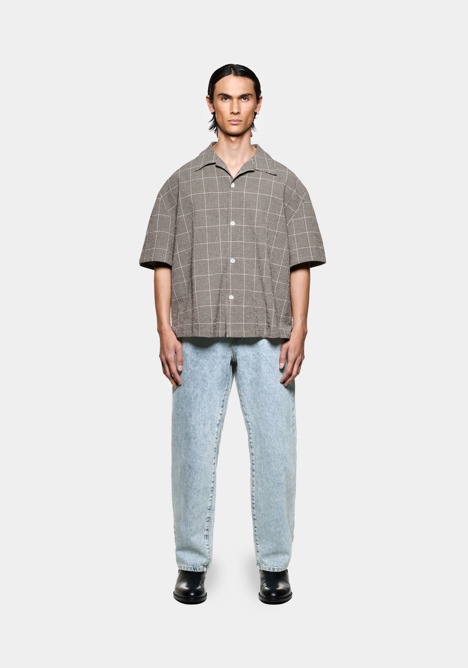 MKI SEERSUCKER CHECK VACATION SHIRT