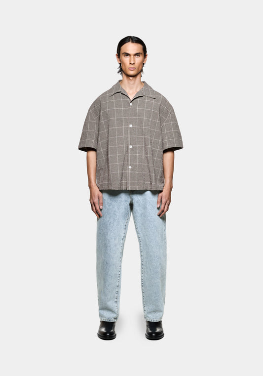 MKI SEERSUCKER CHECK VACATION SHIRT