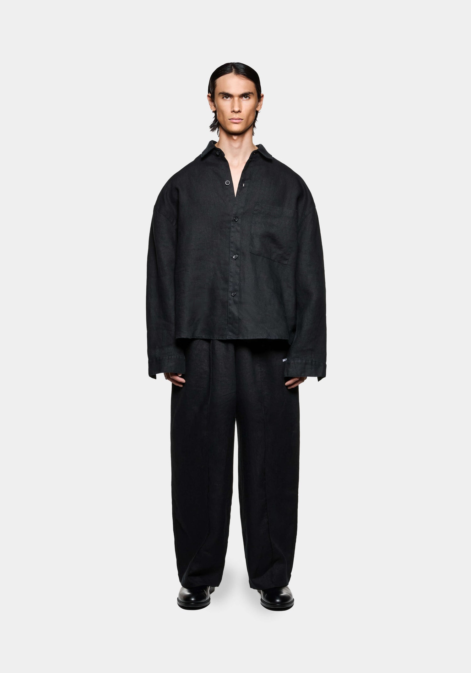 MKI LINEN BOX DRESS SHIRT