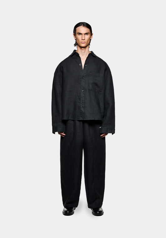 MKI LINEN BOX DRESS SHIRT