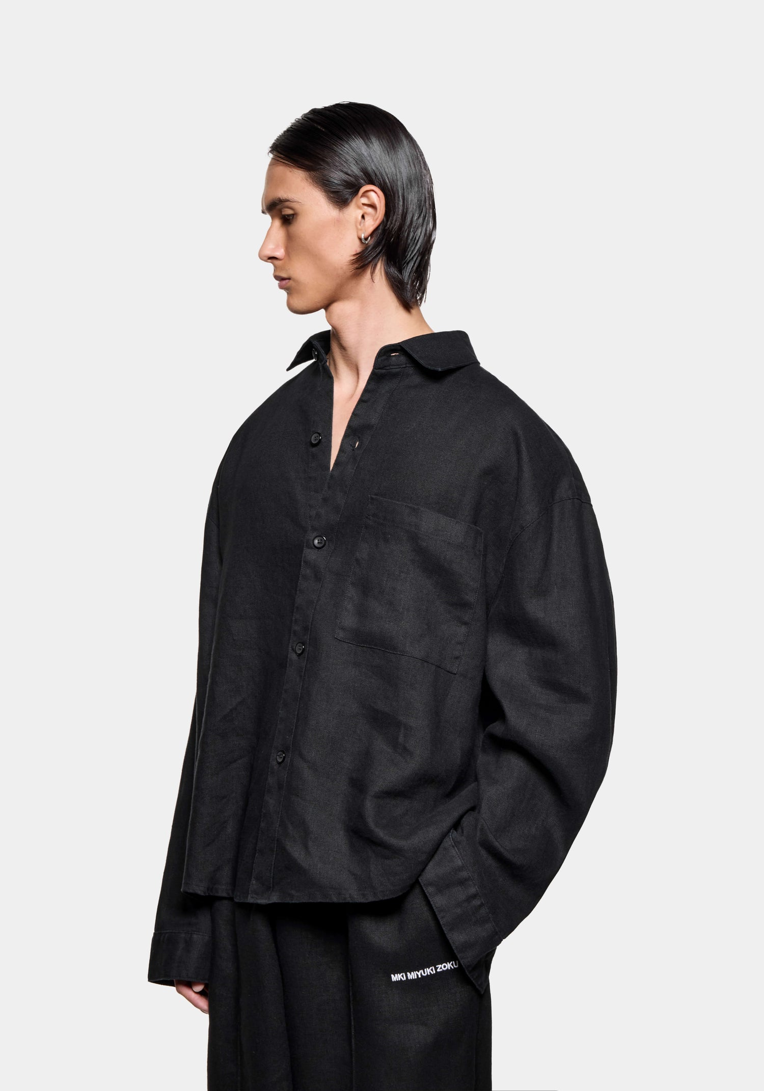 MKI LINEN BOX DRESS SHIRT