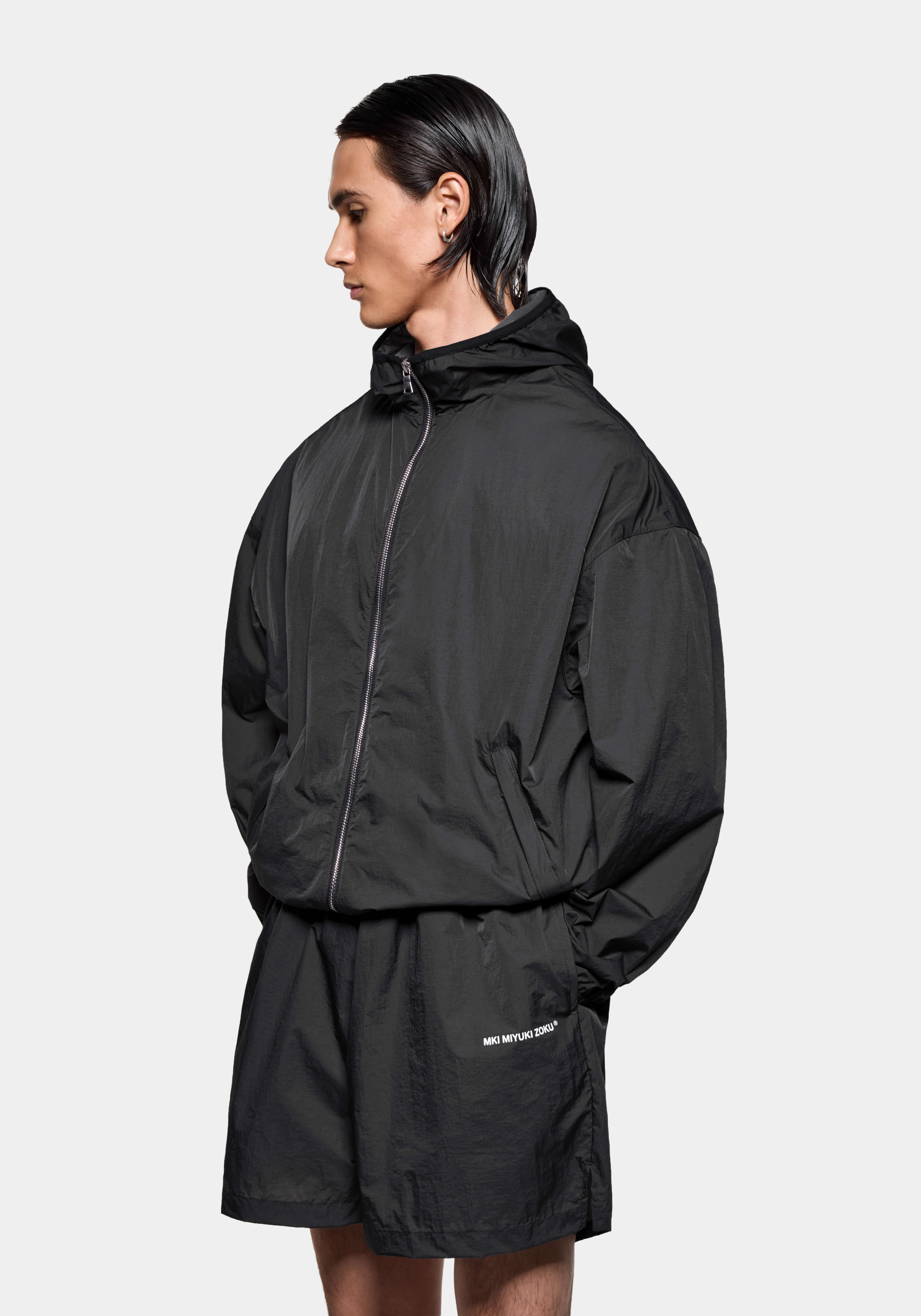 MKI BLACK HYPERLIGHT HOODED WIND JACKET – MKI MIYUKI ZOKU®