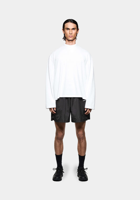 Men’s black hyperlight running shorts with lightweight breathable performance fit