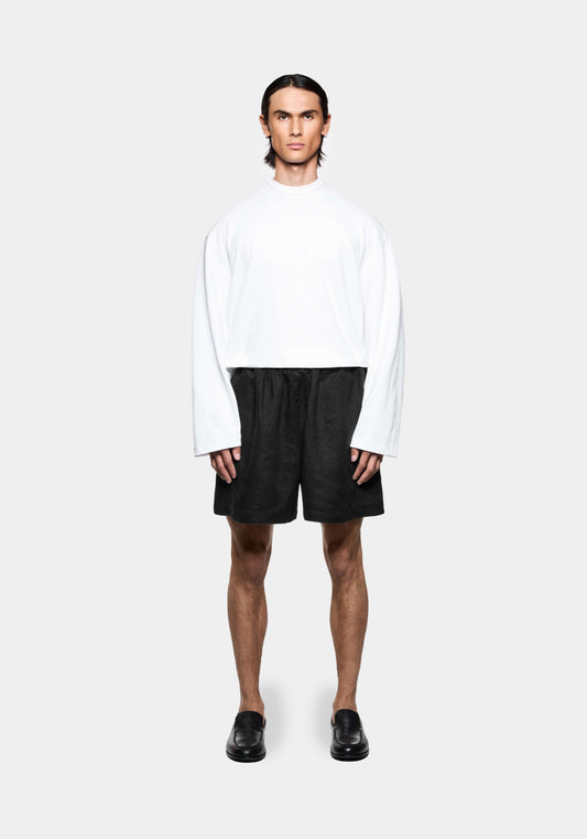 MKI LINEN WIDE LEG SHORTS