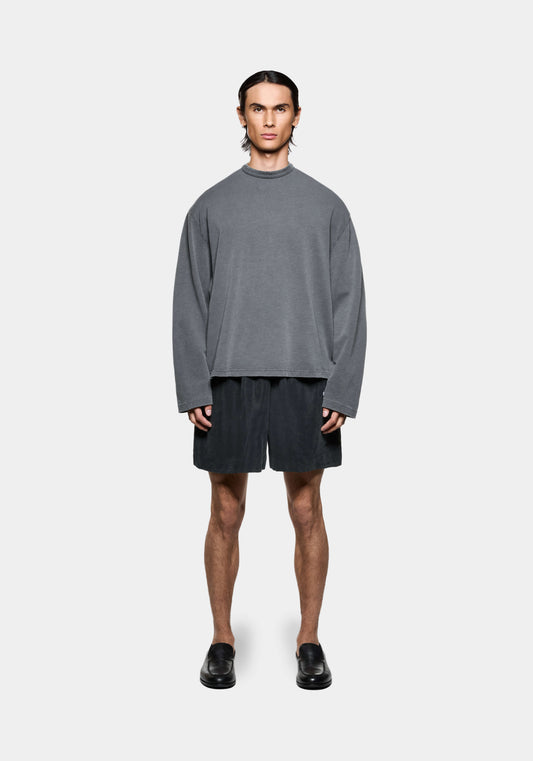 MKI RIBBED CUPRO WIDE LEG SHORTS