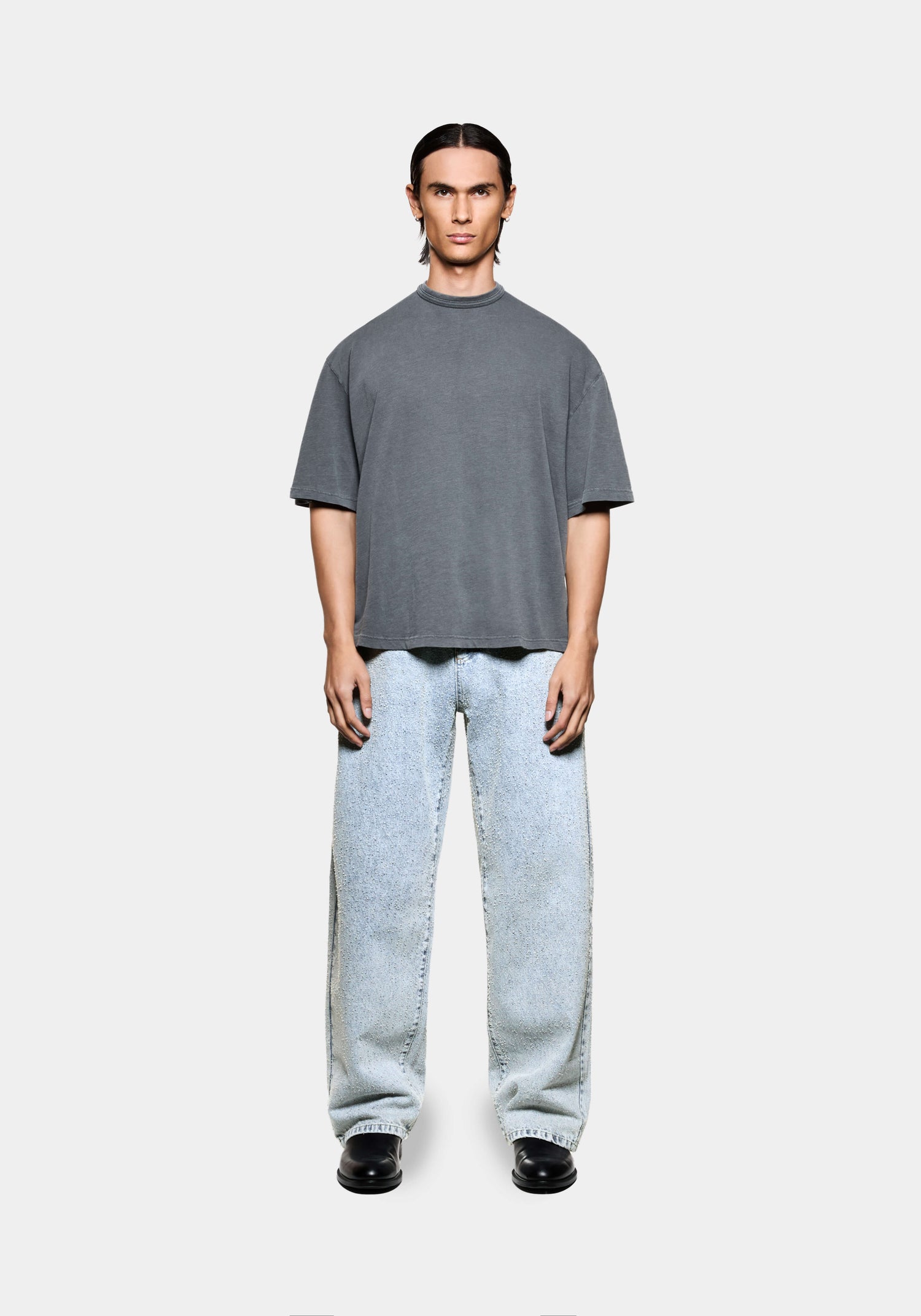 MKI TWISTED WEAVE WIDE LEG JEANS