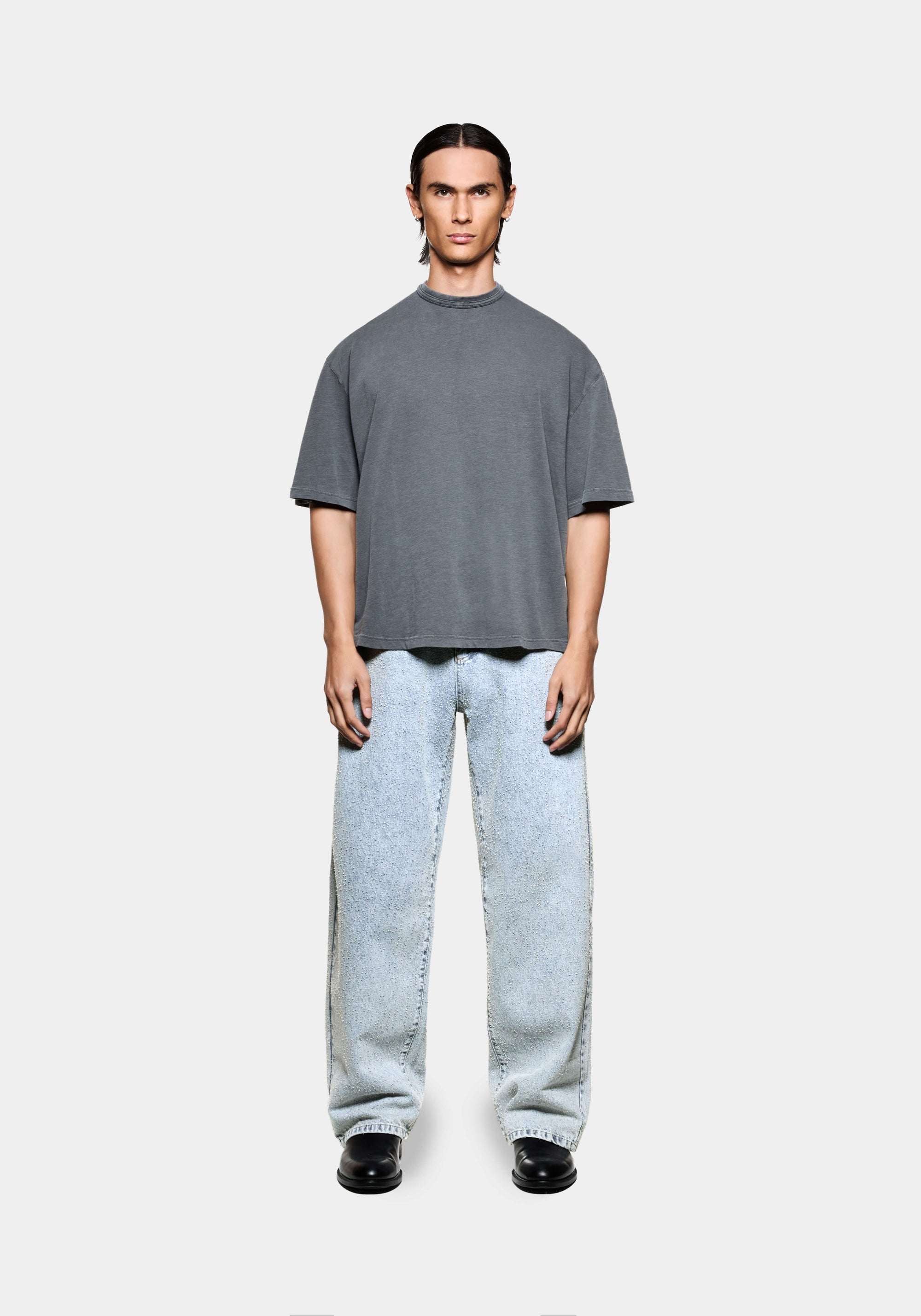 MKI TWISTED WEAVE WIDE LEG JEANS