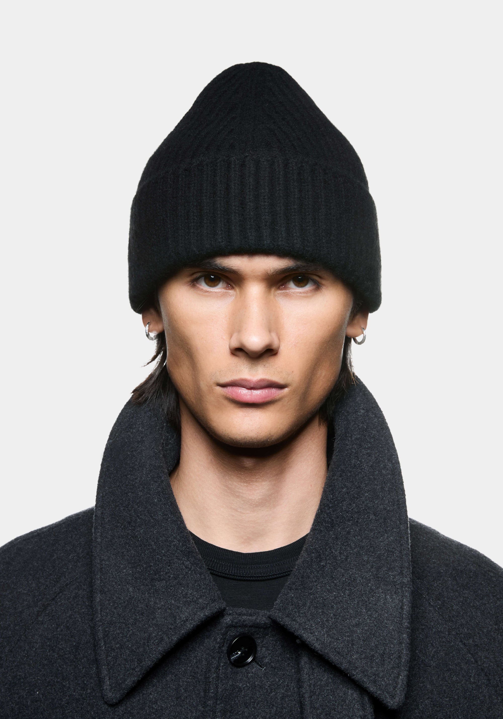 MKI CASHMERE RIBBED BEANIE