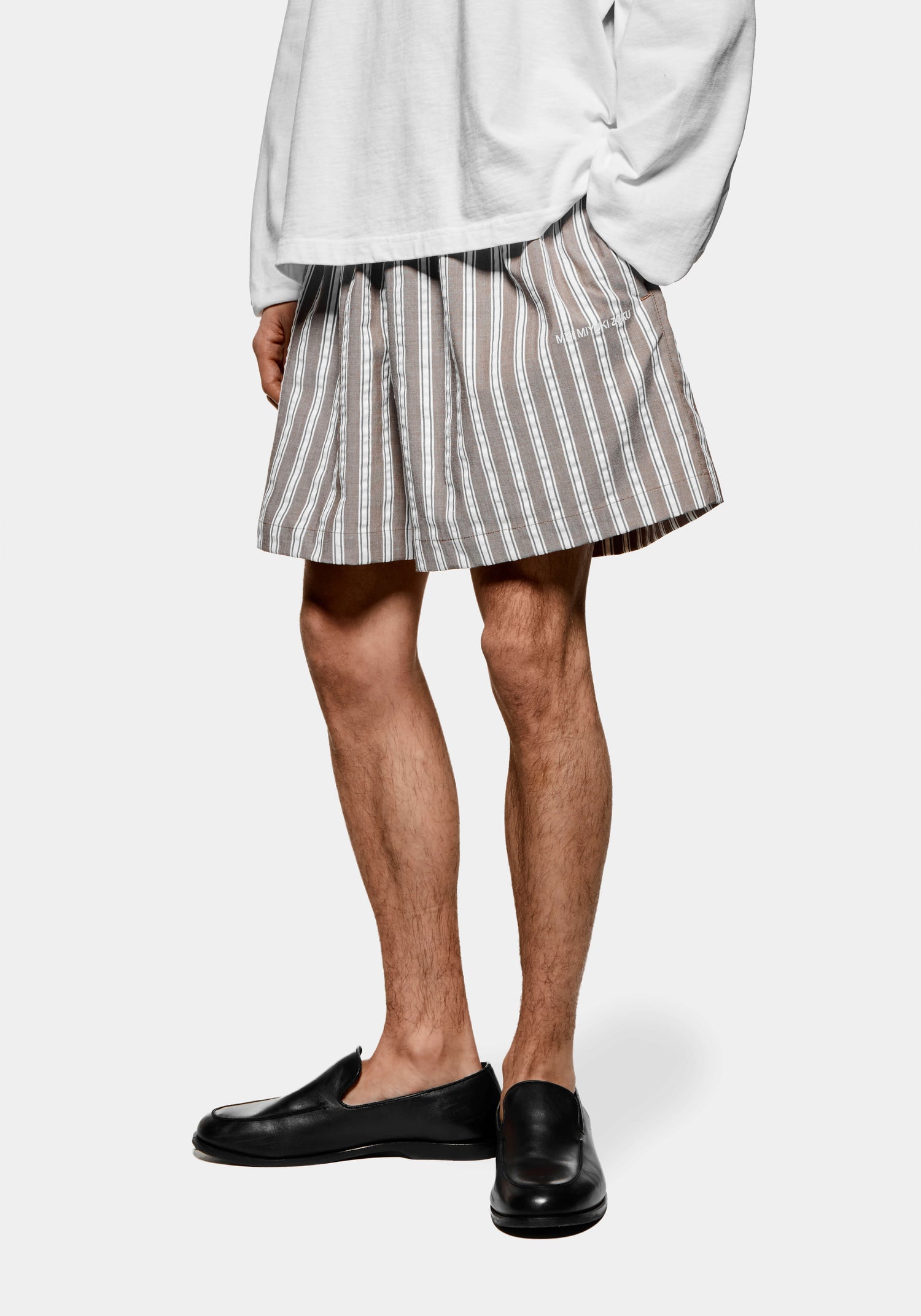 MKI SEERSUCKER STRIPE WIDE LEG SHORTS