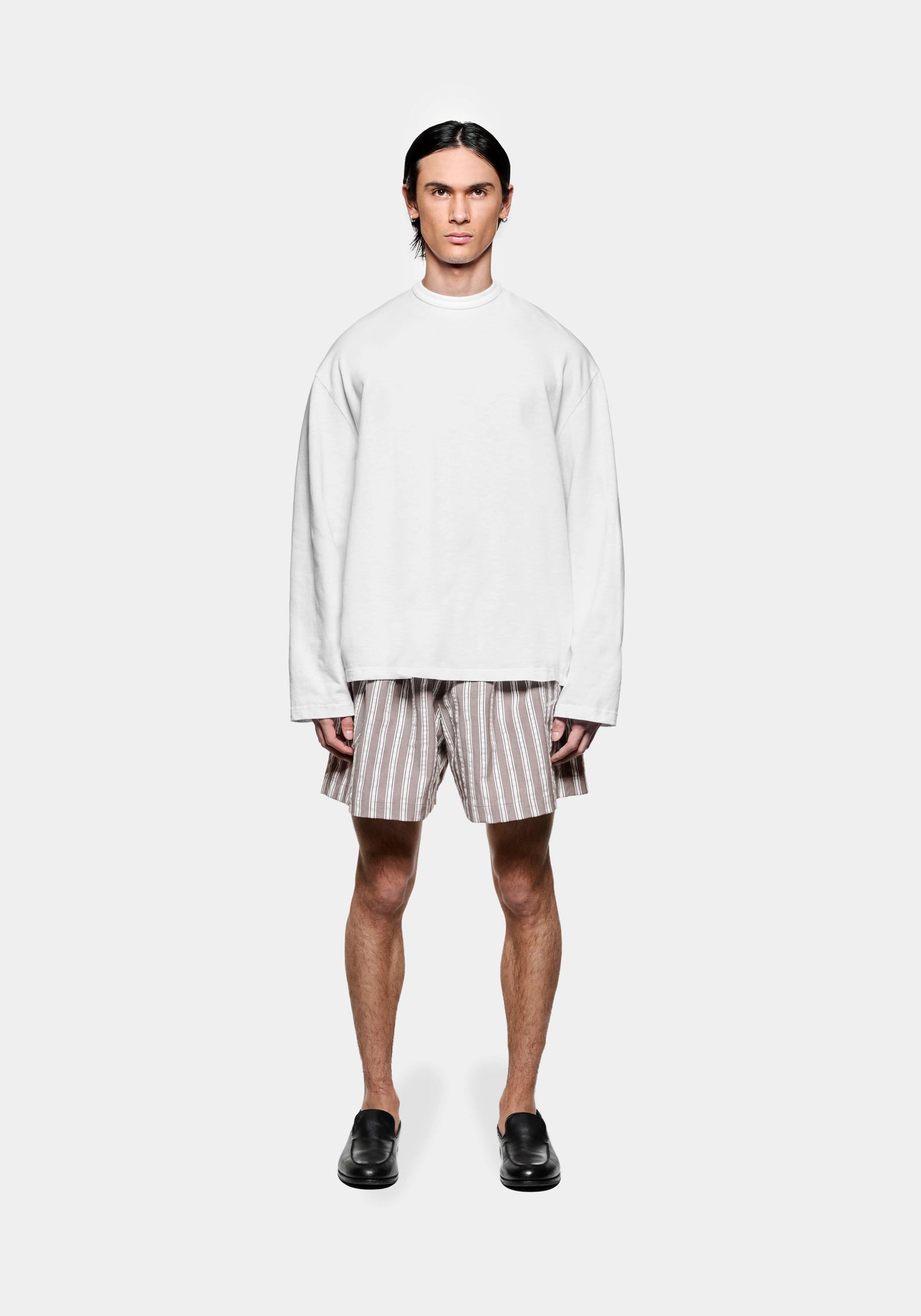 MKI SEERSUCKER STRIPE WIDE LEG SHORTS