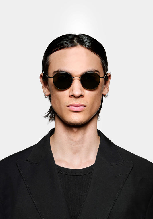 MKI TITANIUM ROUND FRAME SUNGLASSES
