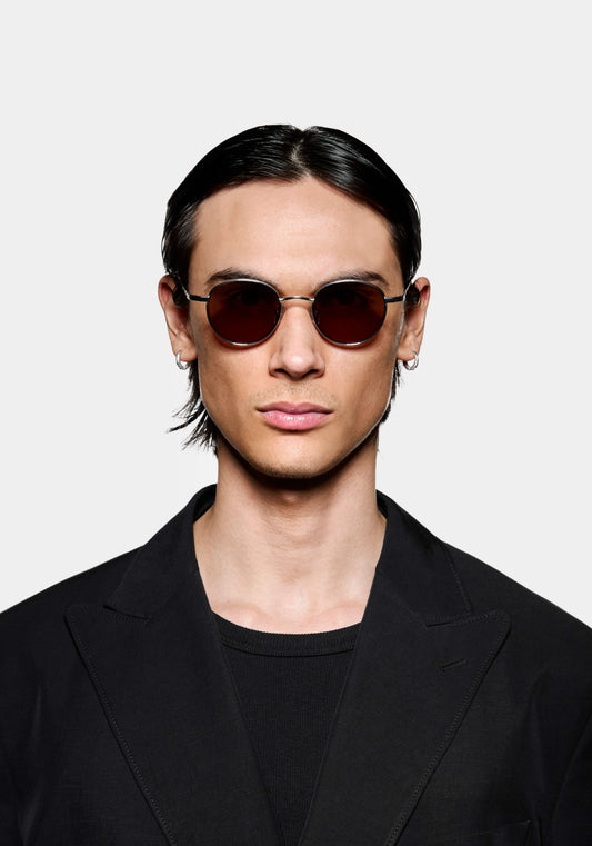 MKI TITANIUM ROUND FRAME SUNGLASSES