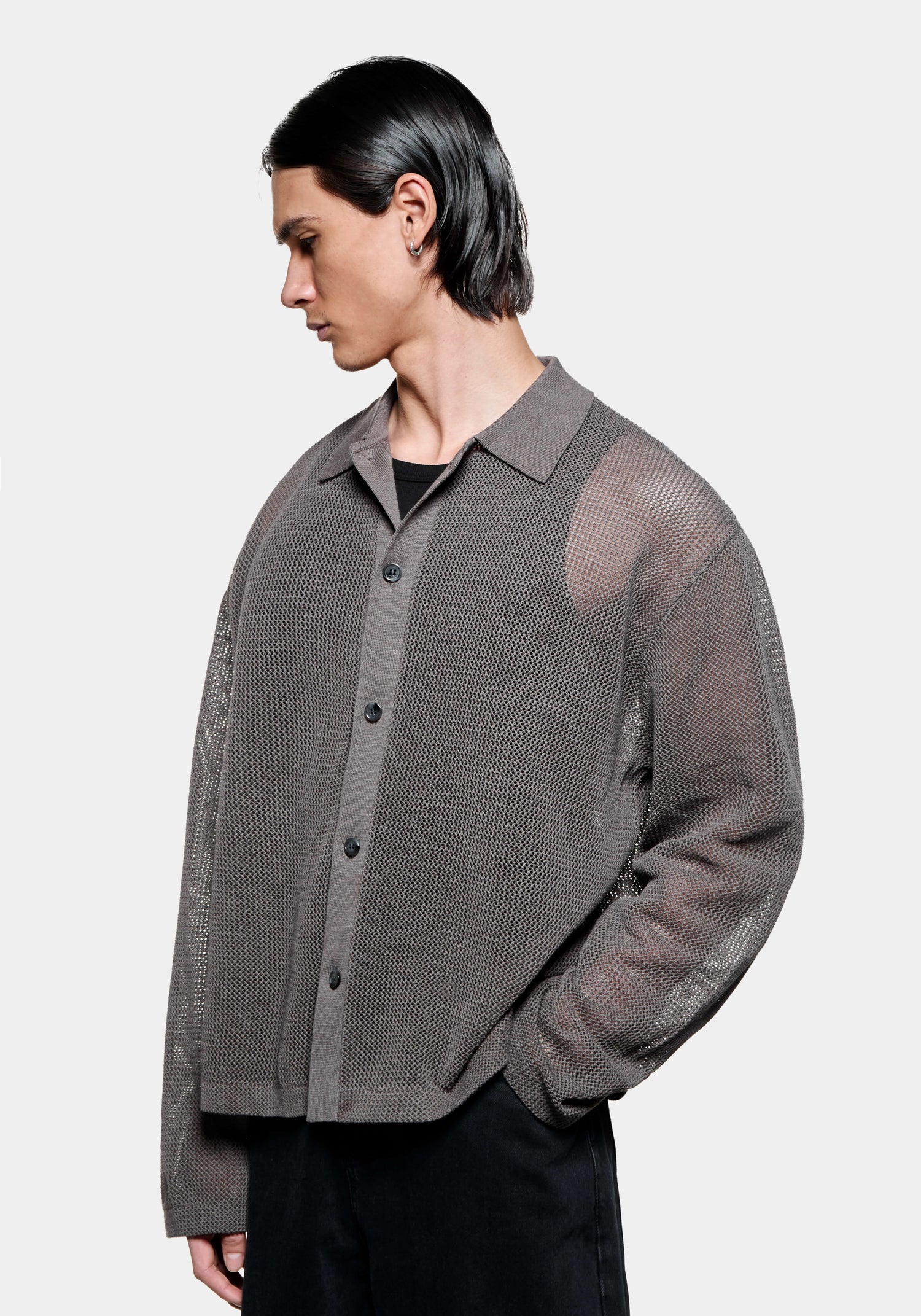 MKI LINEN LOOSE KNIT CARDIGAN