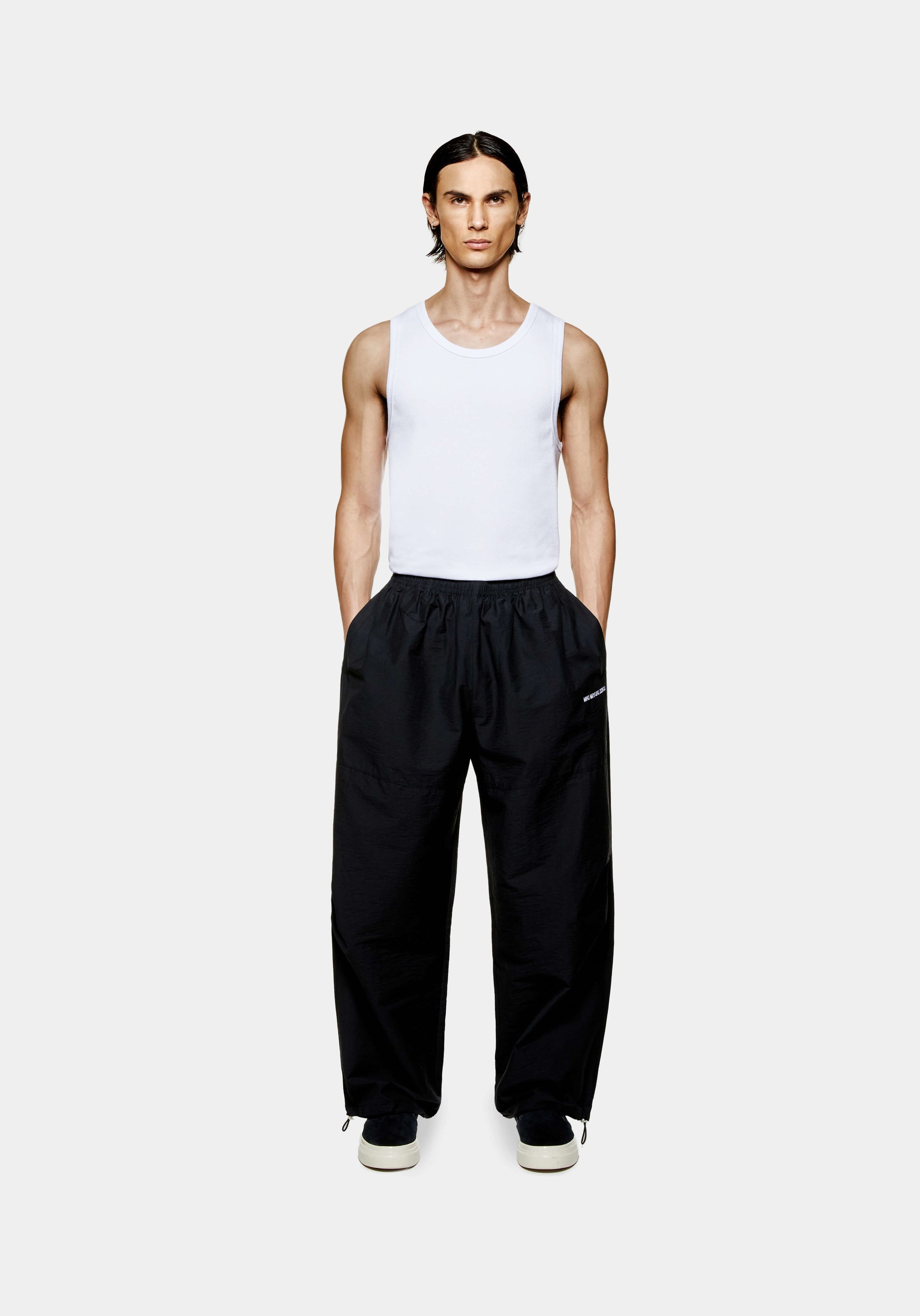 MKI WASHED COTTON NYLON PARACHUTE PANTS