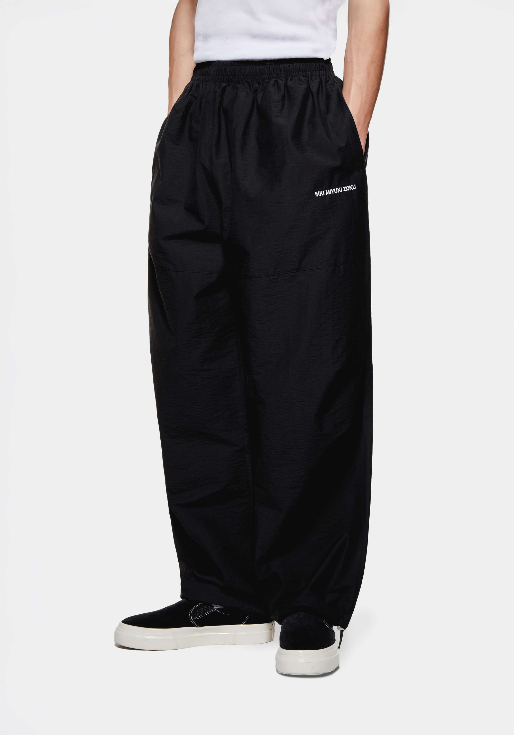 MKI WASHED COTTON NYLON PARACHUTE PANTS