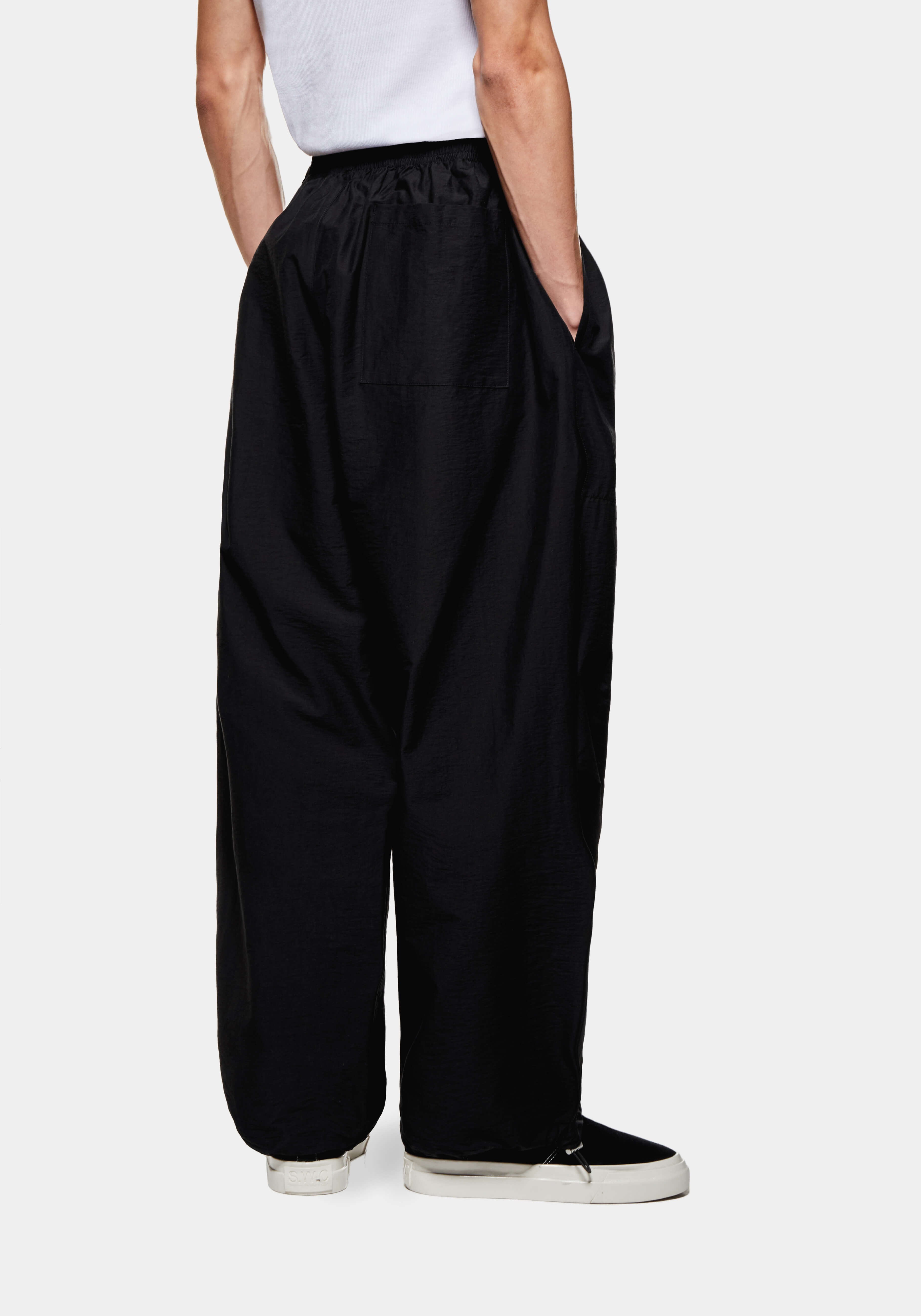 パンツ m.u japoness M.U BICOLOR NYLON PANTS BK & ファッション m.u japoness M.U BICOLOR NYLON PANTS BK