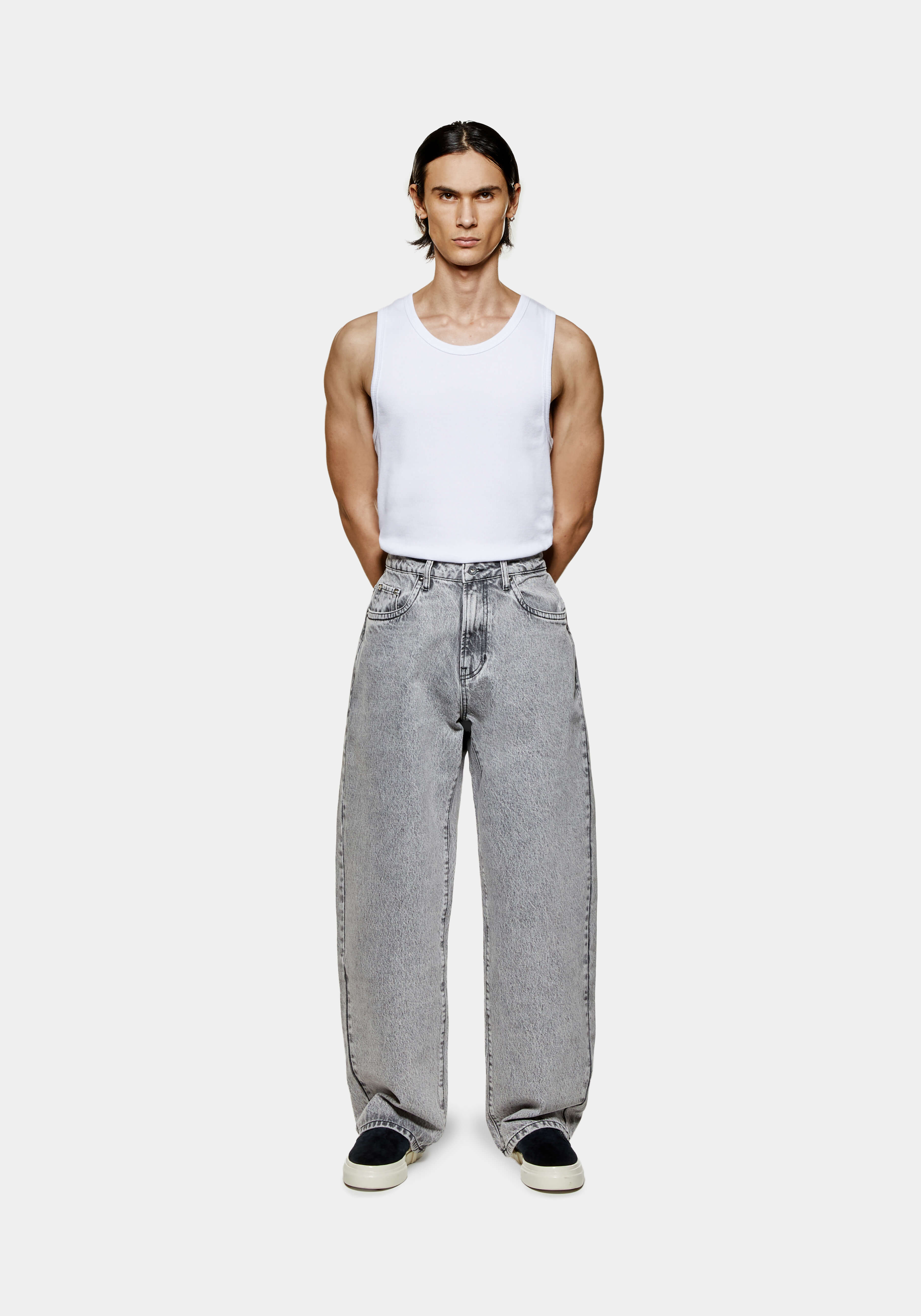 MKI WASHED BLACK DENIM WIDE LEG JEAN – MKI MIYUKI ZOKU®