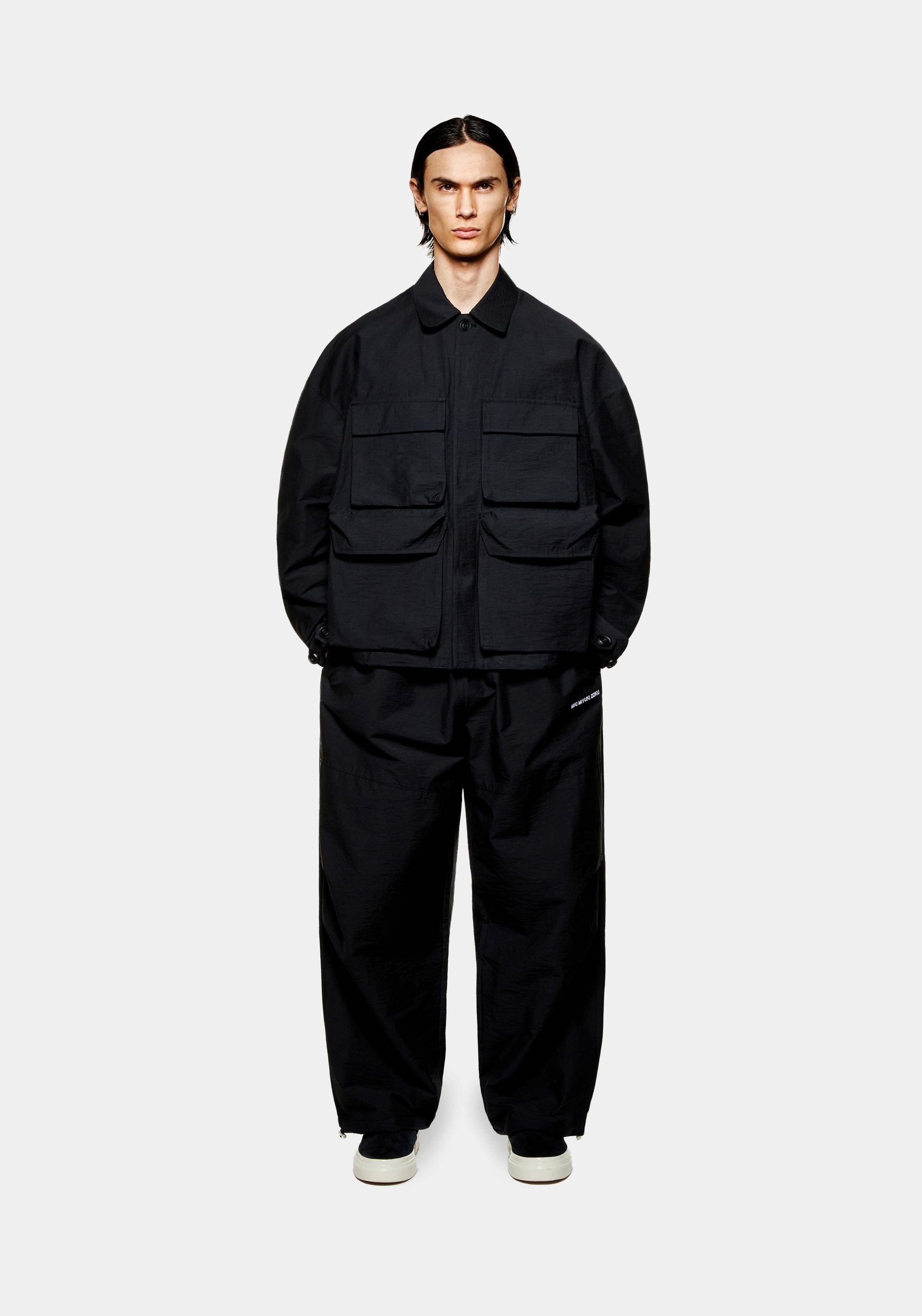 MKI WASHED COTTON NYLON BOX OVERSHIRT