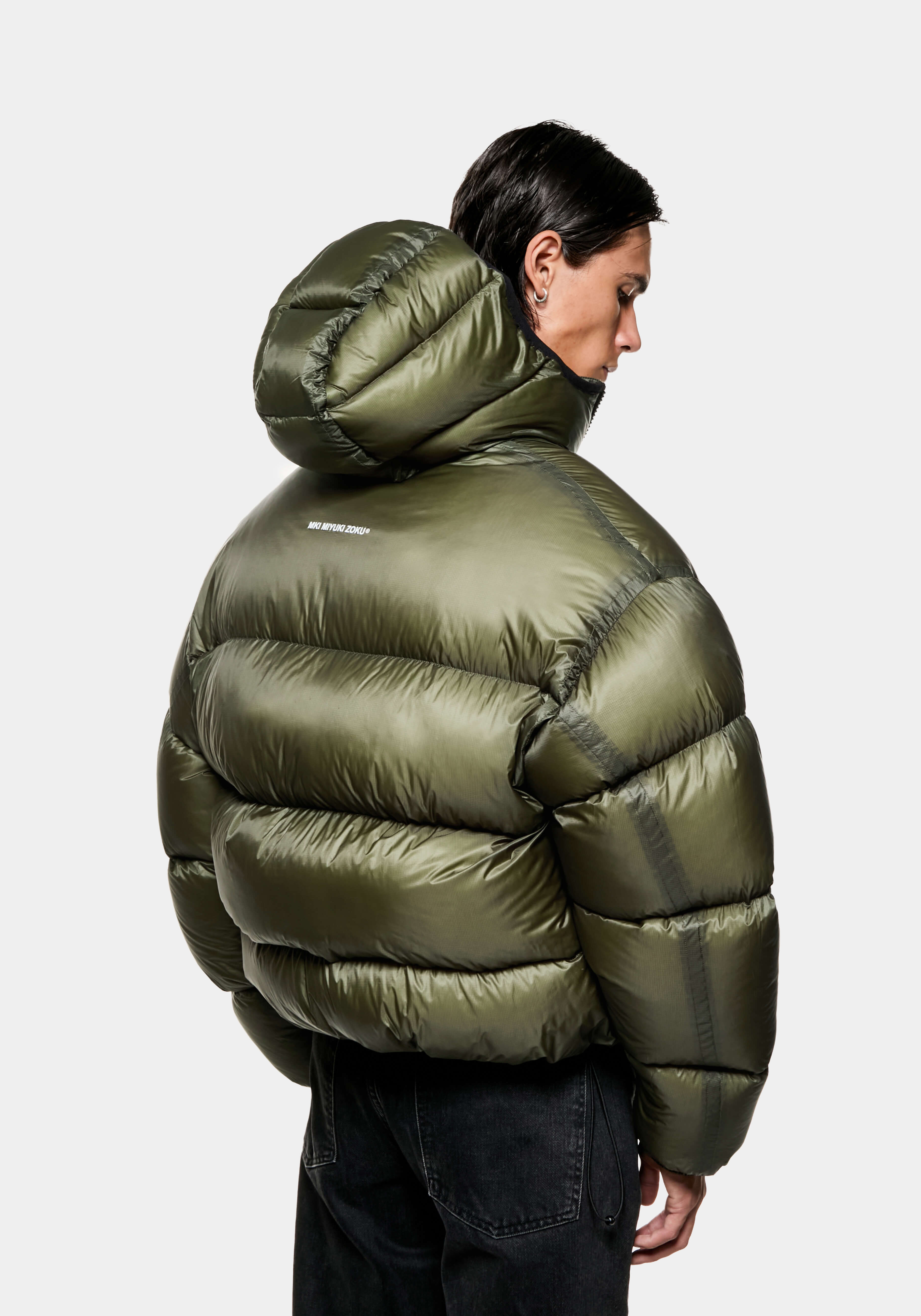 MKI OLIVE TRANSLUCENT HOODED BUBBLE JACKET – MKI MIYUKI ZOKU®