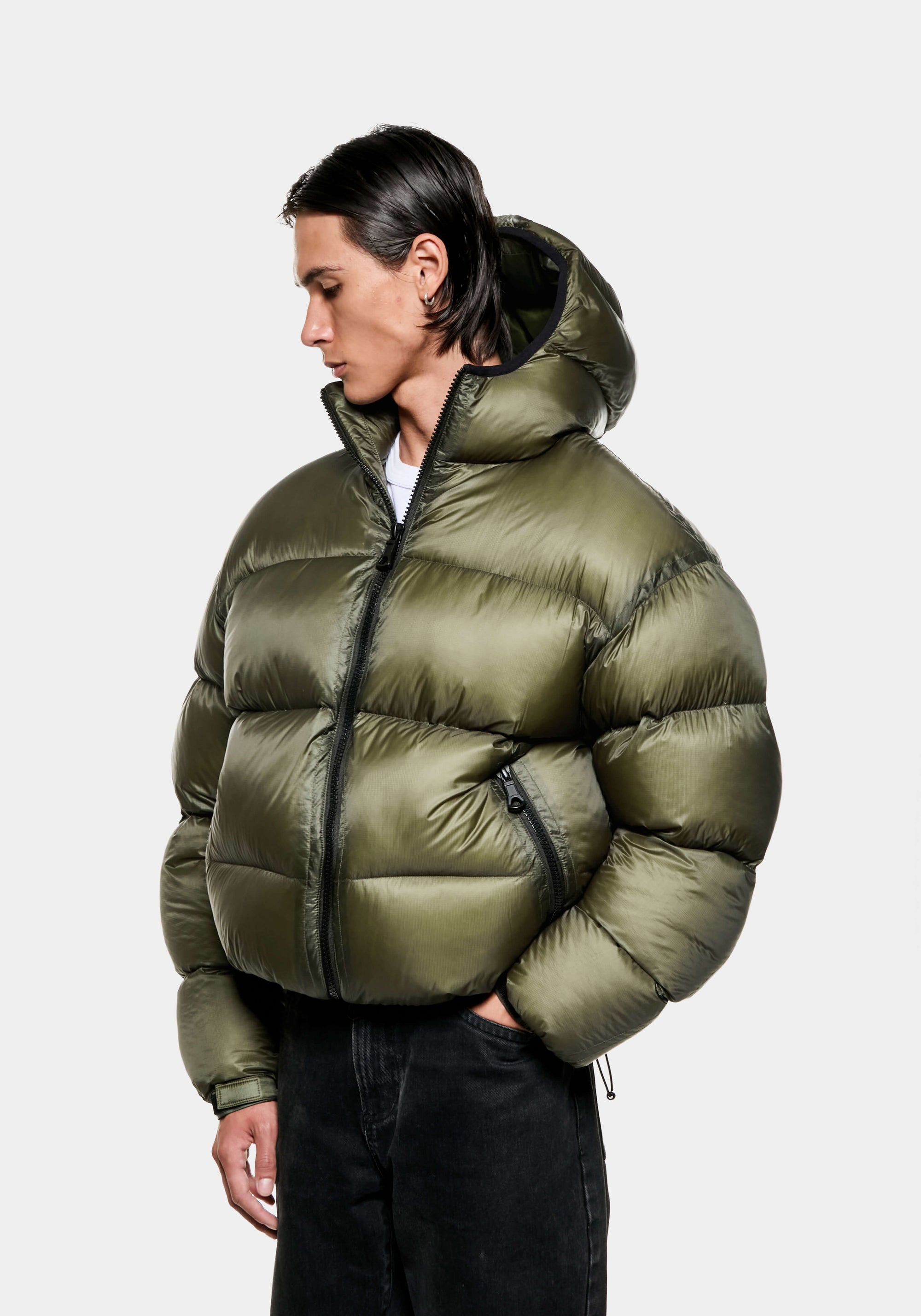 MKI TRANSLUCENT HOODED BUBBLE JACKET